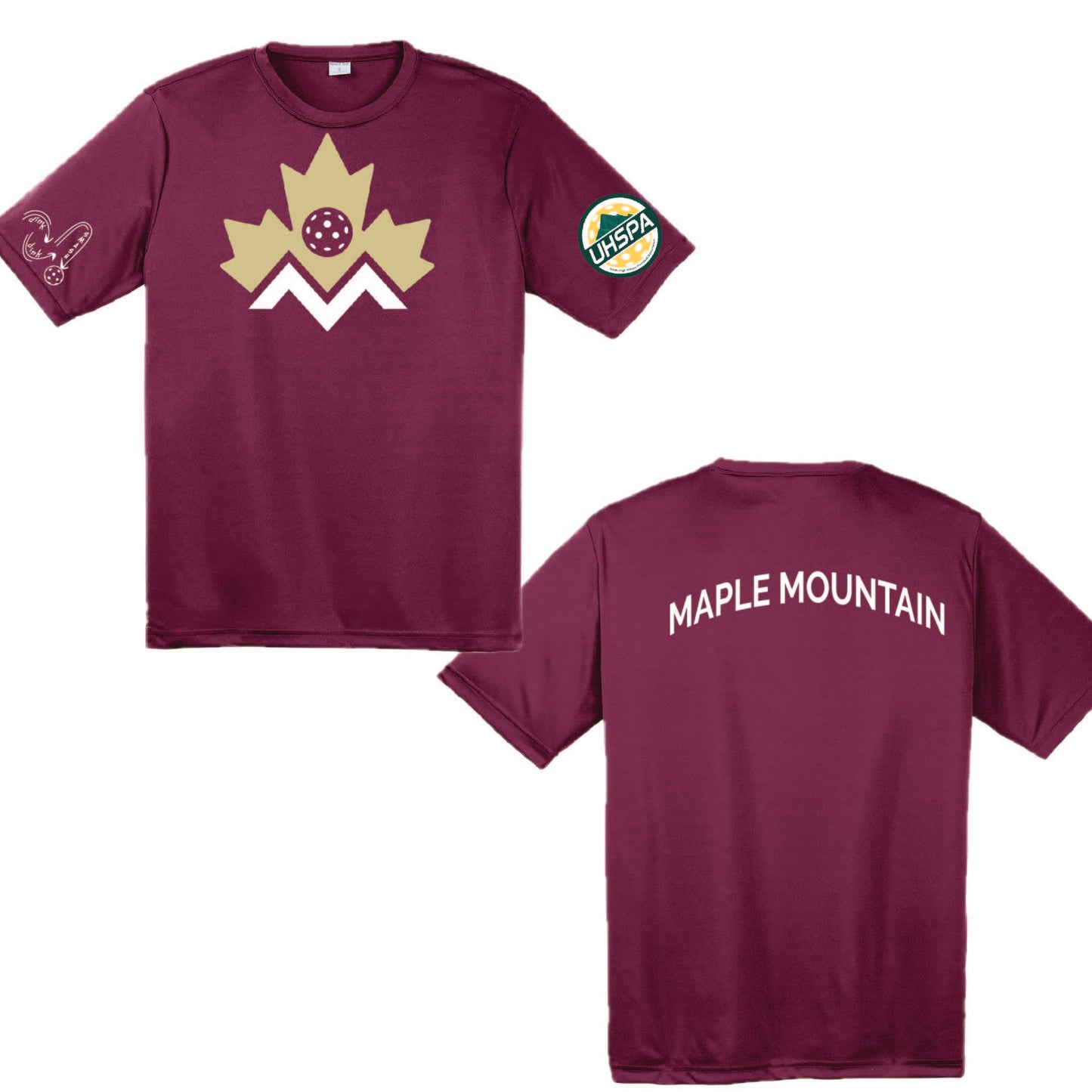 Maple Mountain High USHPA | Men's Short Sleeve Crewneck T-Shirts | 100% Polyester