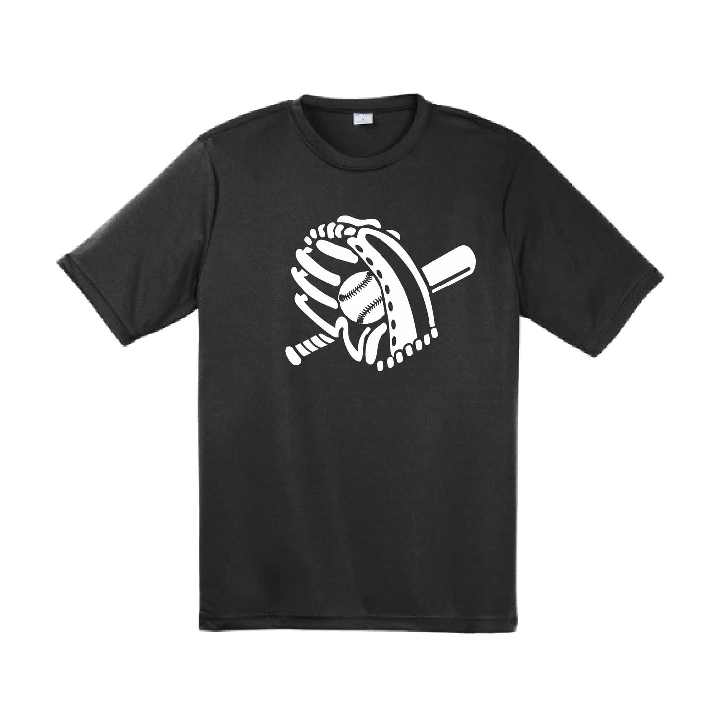 Baseball Mitt | Men's Short Sleeve Athletic Baseball Performance T-Shirt | 100% Polyester