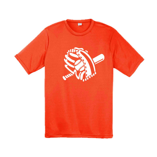 Baseball Mitt | Men's Short Sleeve Athletic Baseball Performance T-Shirt | 100% Polyester