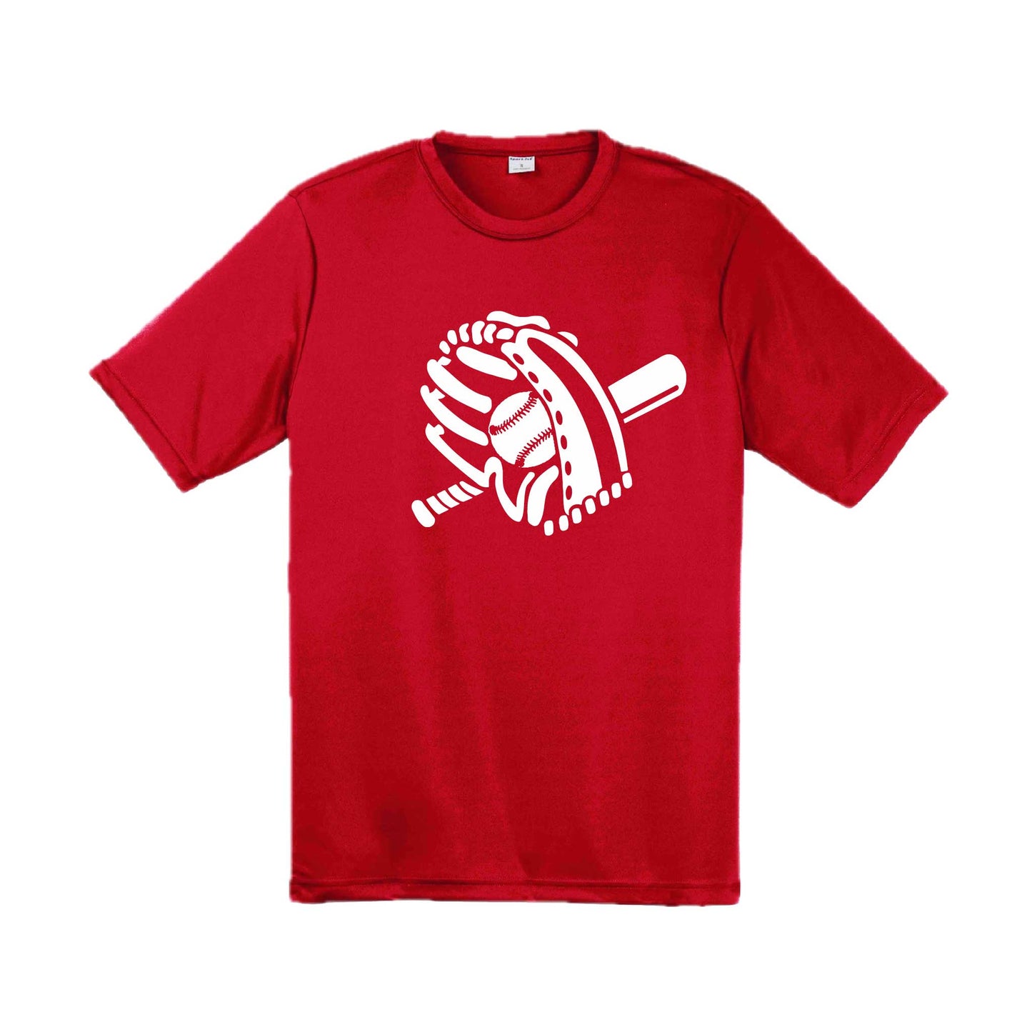 Baseball Mitt | Men's Short Sleeve Athletic Baseball Performance T-Shirt | 100% Polyester