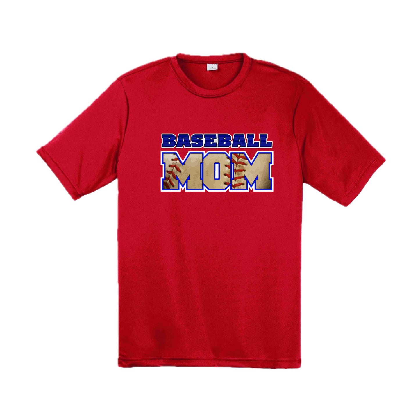 Baseball Mom | Men's Short Sleeve Athletic Baseball Performance T-Shirt | 100% Polyester