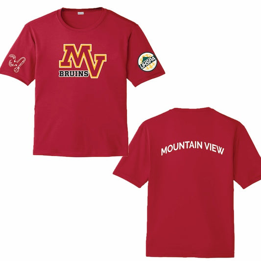 Mountain View High USHPA | Men's Short Sleeve Crewneck T-Shirts | 100% Polyester