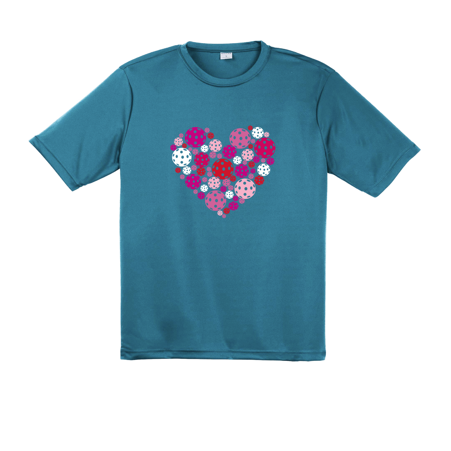 Pickleball Heart | Men's Short Sleeve Athletic Shirt | 100% Polyester