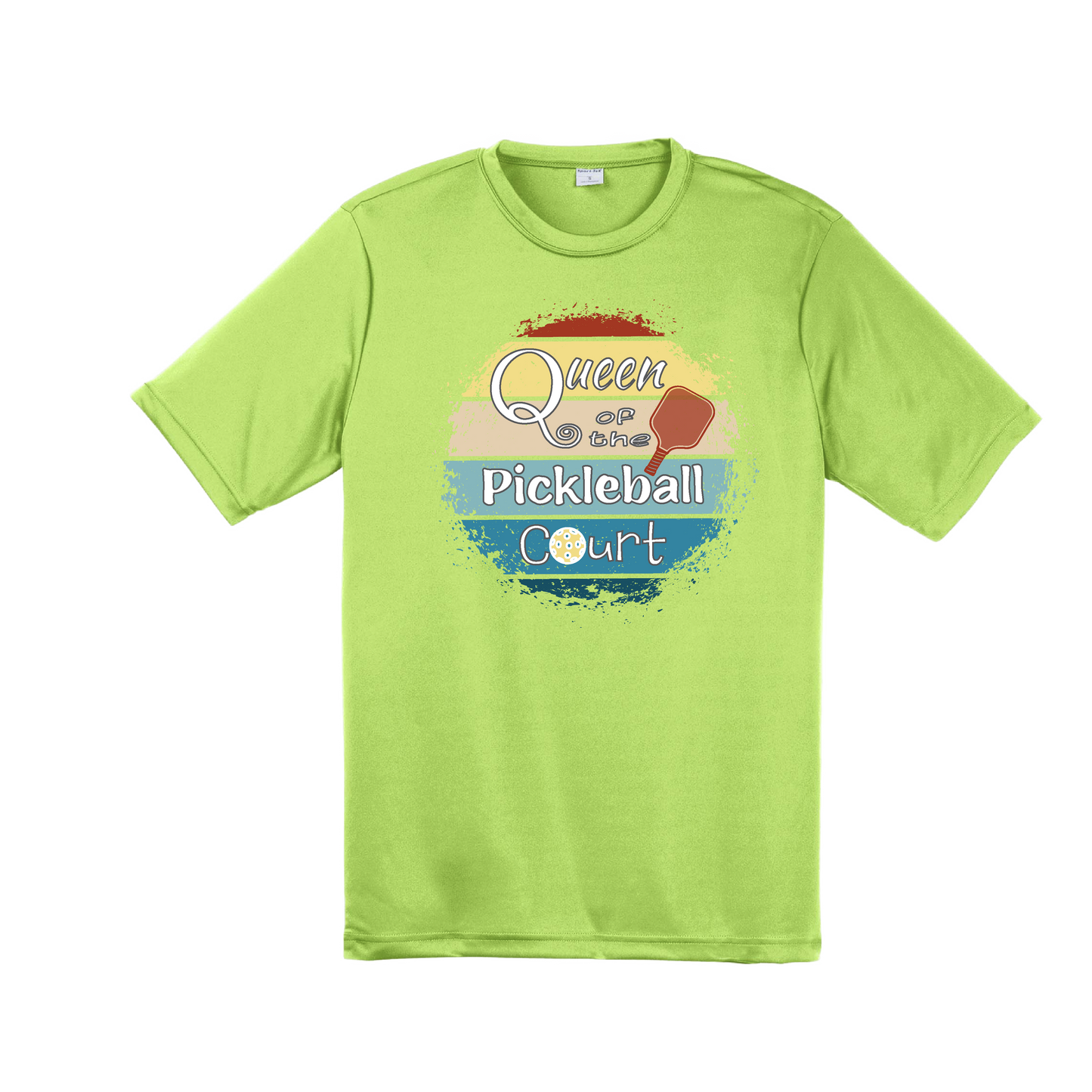 Queen of the Pickleball Court | Men's Short Sleeve Athletic Shirt | 100% Polyester