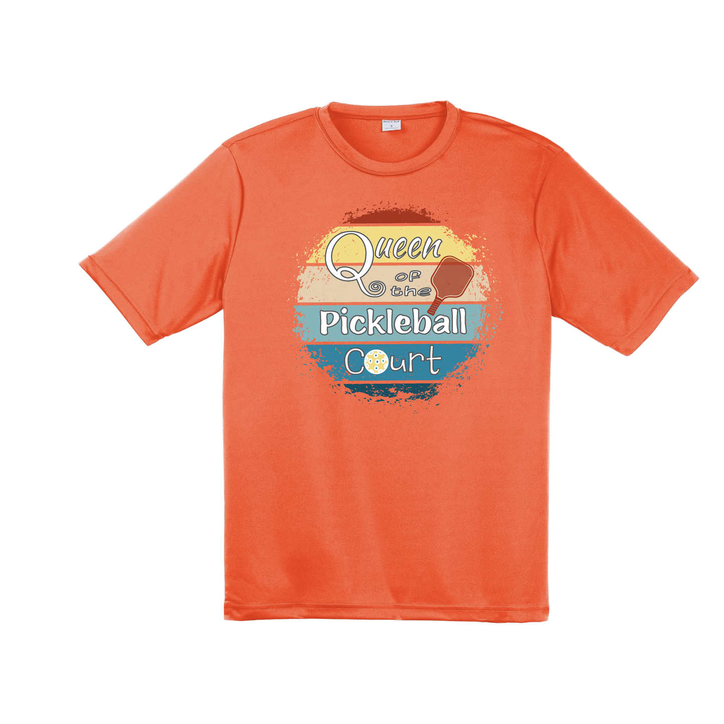 Queen of the Pickleball Court | Men's Short Sleeve Athletic Shirt | 100% Polyester