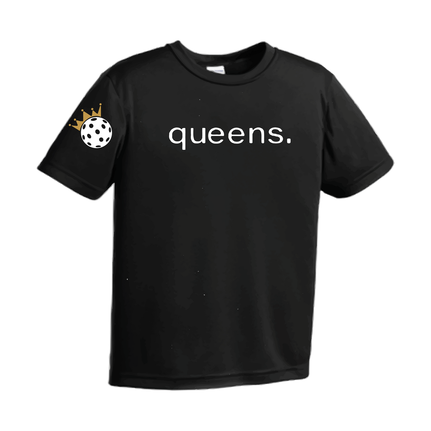 Queens With Pickleball Crown | Men's Short Sleeve Pickleball Shirt | 100% Polyester