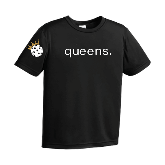 Queens With Pickleball Crown | Men's Short Sleeve Pickleball Shirt | 100% Polyester