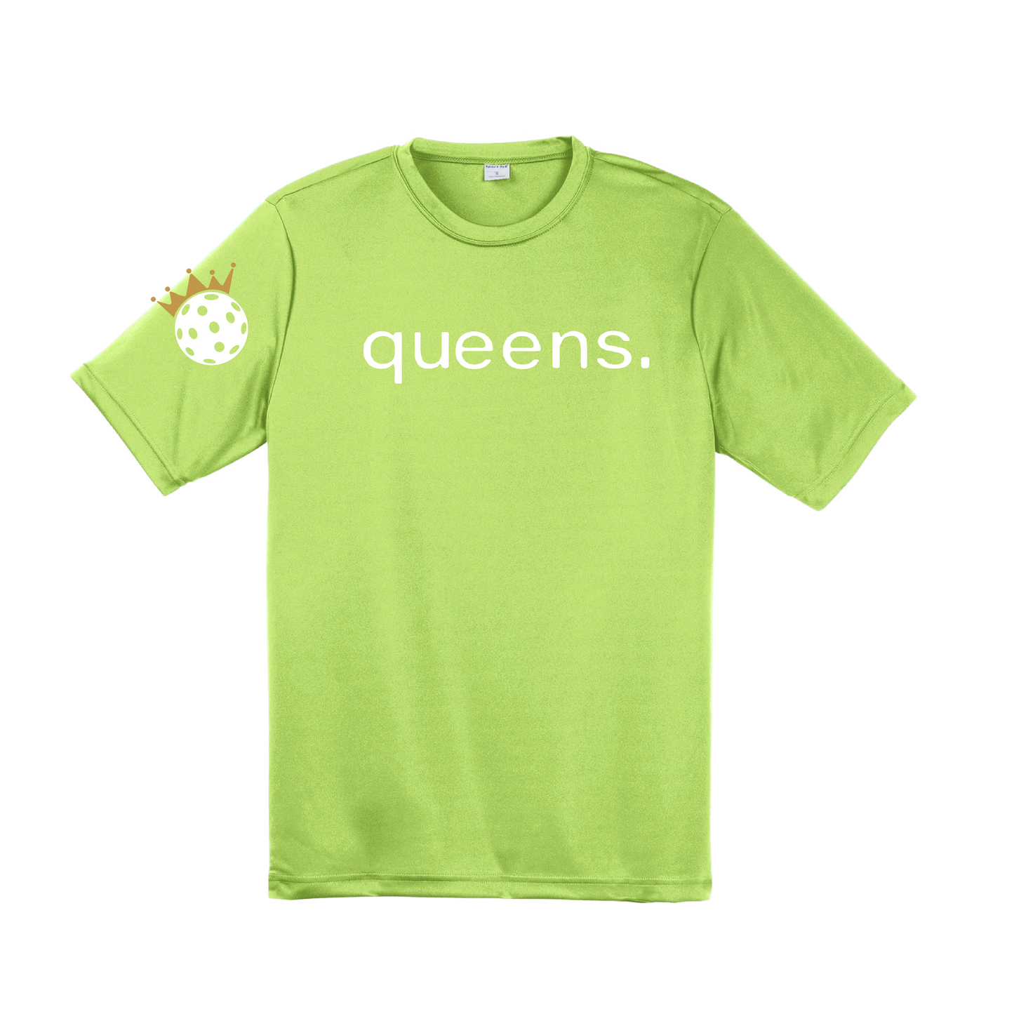 Queens With Pickleball Crown | Men's Short Sleeve Pickleball Shirt | 100% Polyester