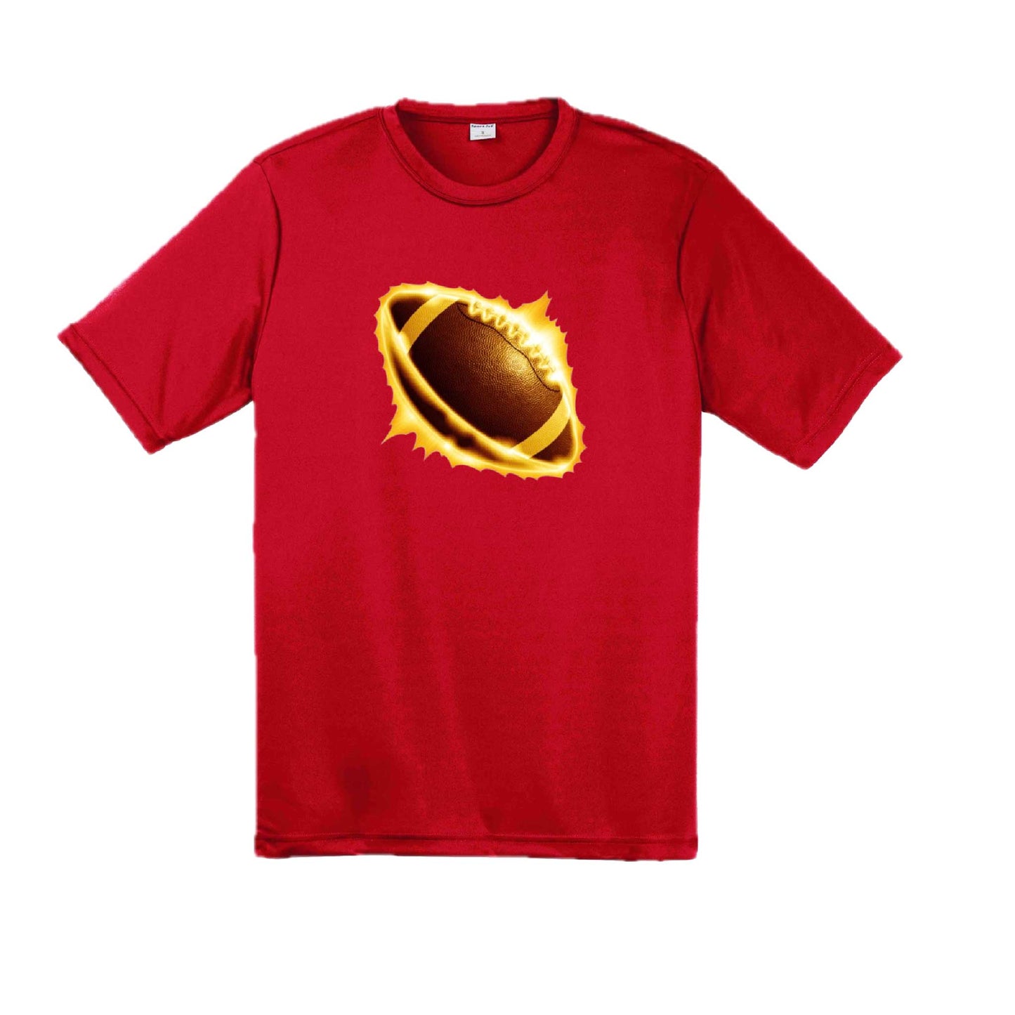 Radioactive Football | Men's Short Sleeve Football T-Shirt | 100% Polyester