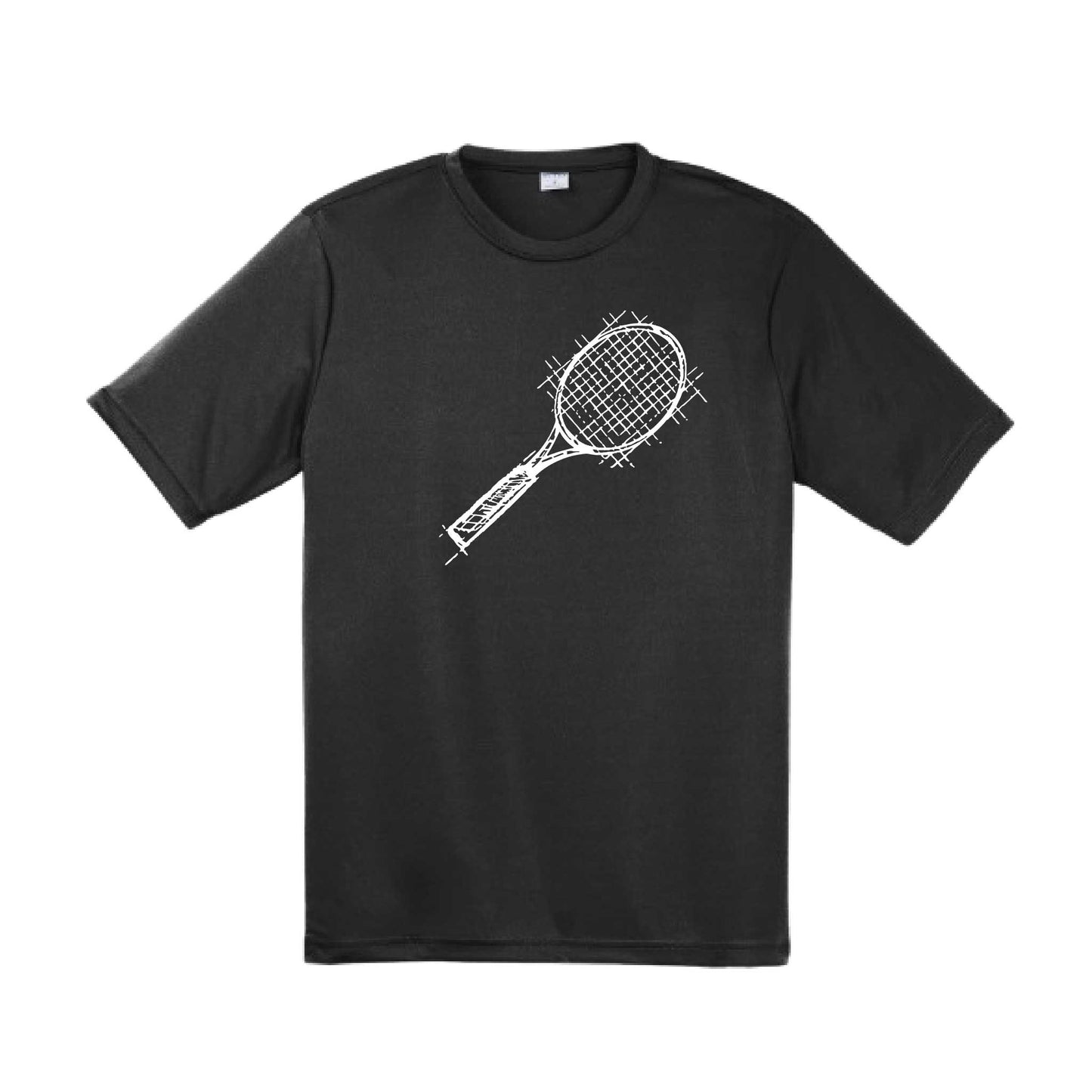 Tennis Retro | Men's Short Sleeve Athletic Tennis Performance T-Shirt | 100% Polyester