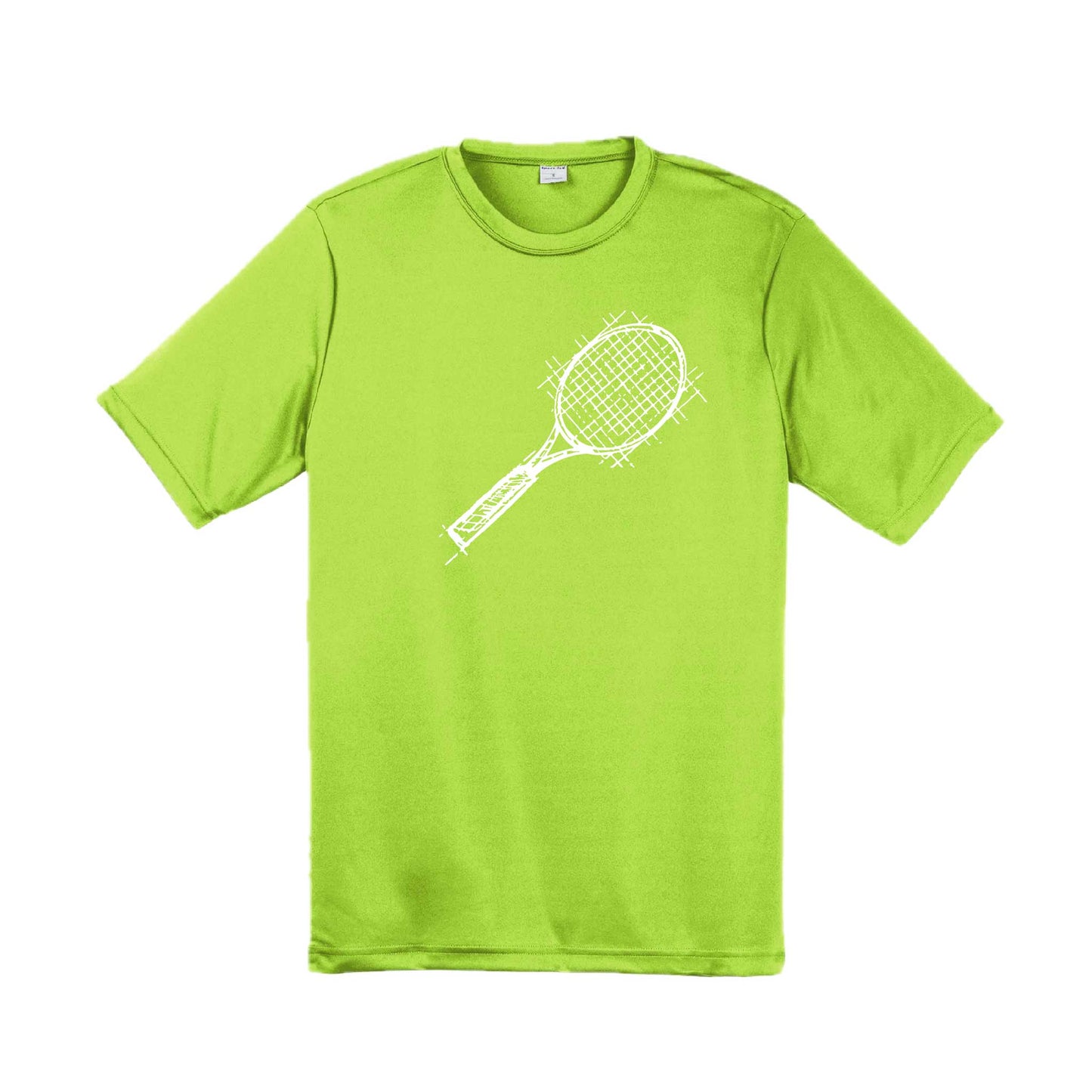 Tennis Retro | Men's Short Sleeve Athletic Tennis Performance T-Shirt | 100% Polyester
