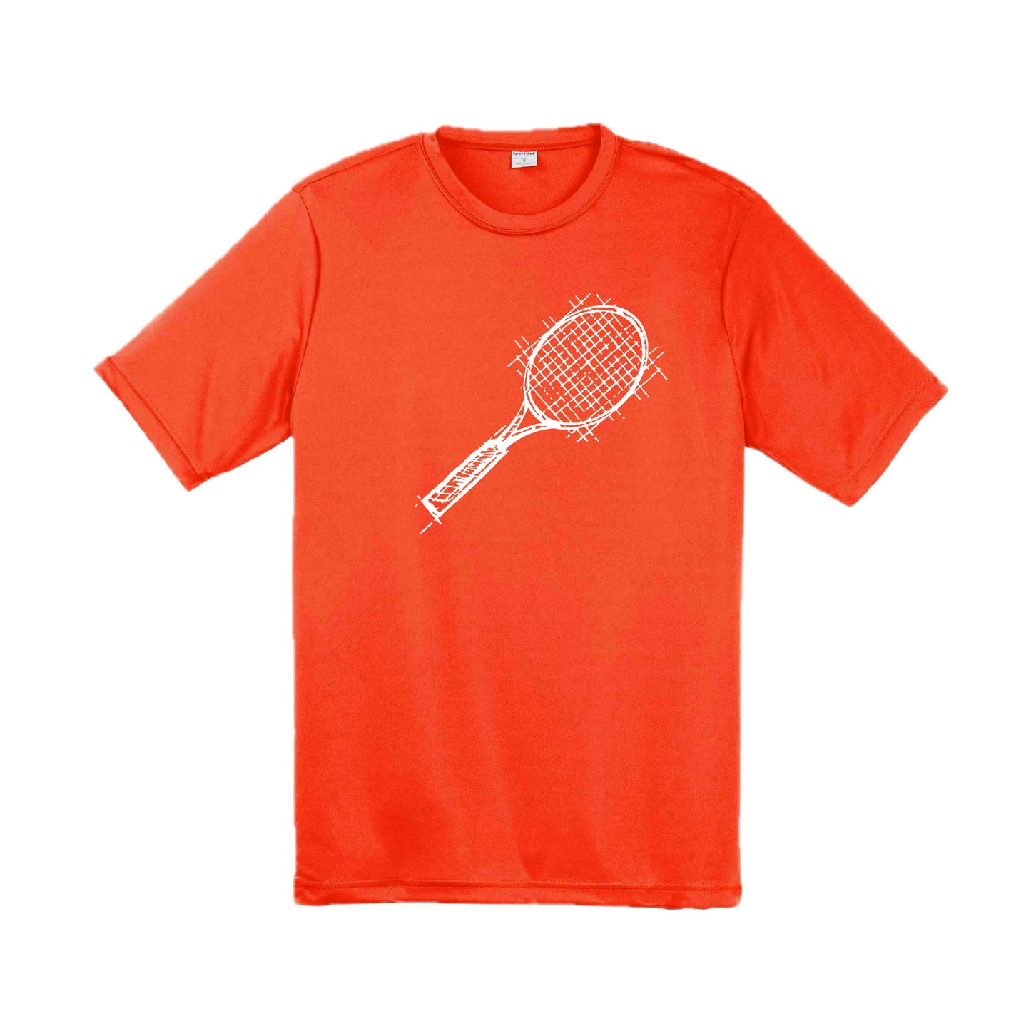 Tennis Retro | Men's Short Sleeve Athletic Tennis Performance T-Shirt | 100% Polyester
