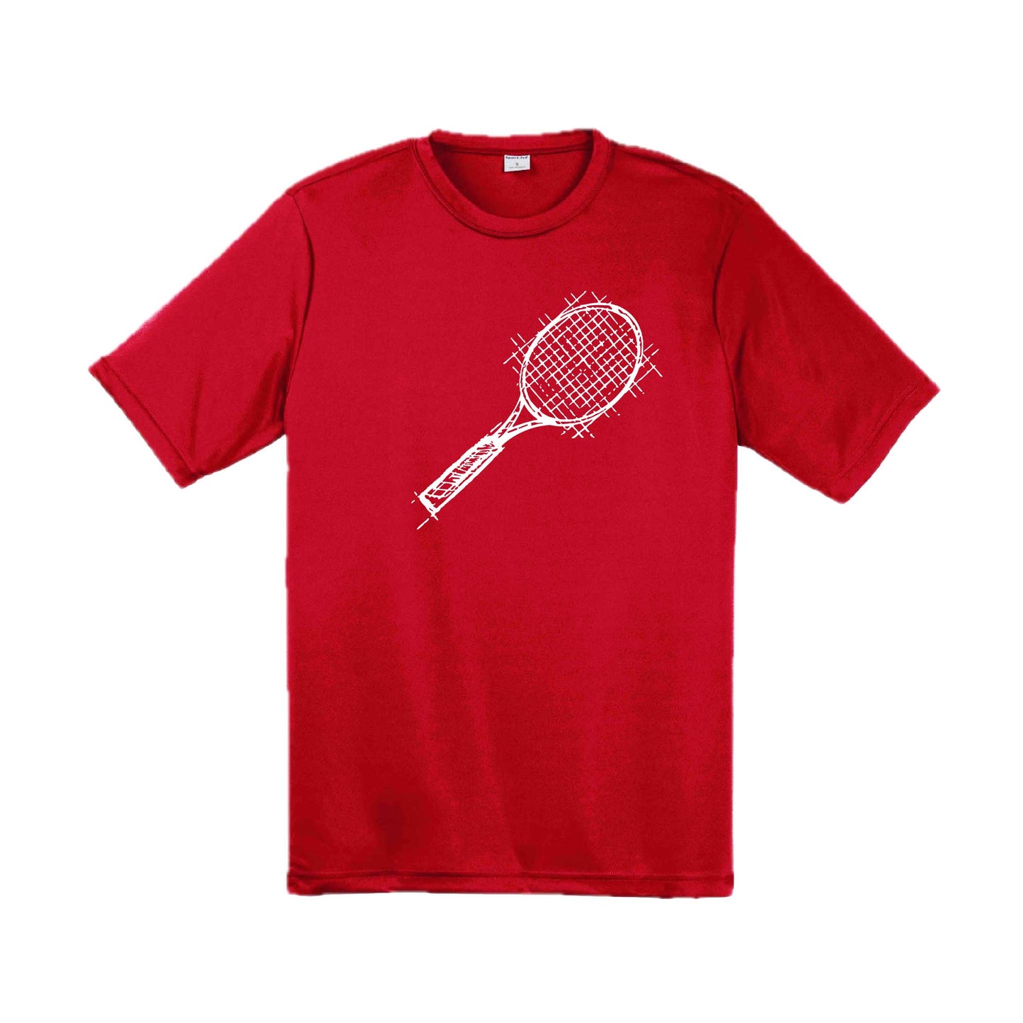 Tennis Retro | Men's Short Sleeve Athletic Tennis Performance T-Shirt | 100% Polyester