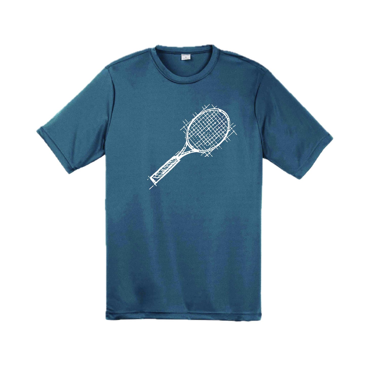 Tennis Retro | Men's Short Sleeve Athletic Tennis Performance T-Shirt | 100% Polyester