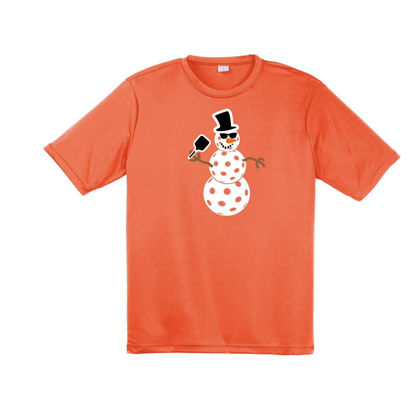 Snowman | Men's Short Sleeve Athletic Shirt | 100% Polyester