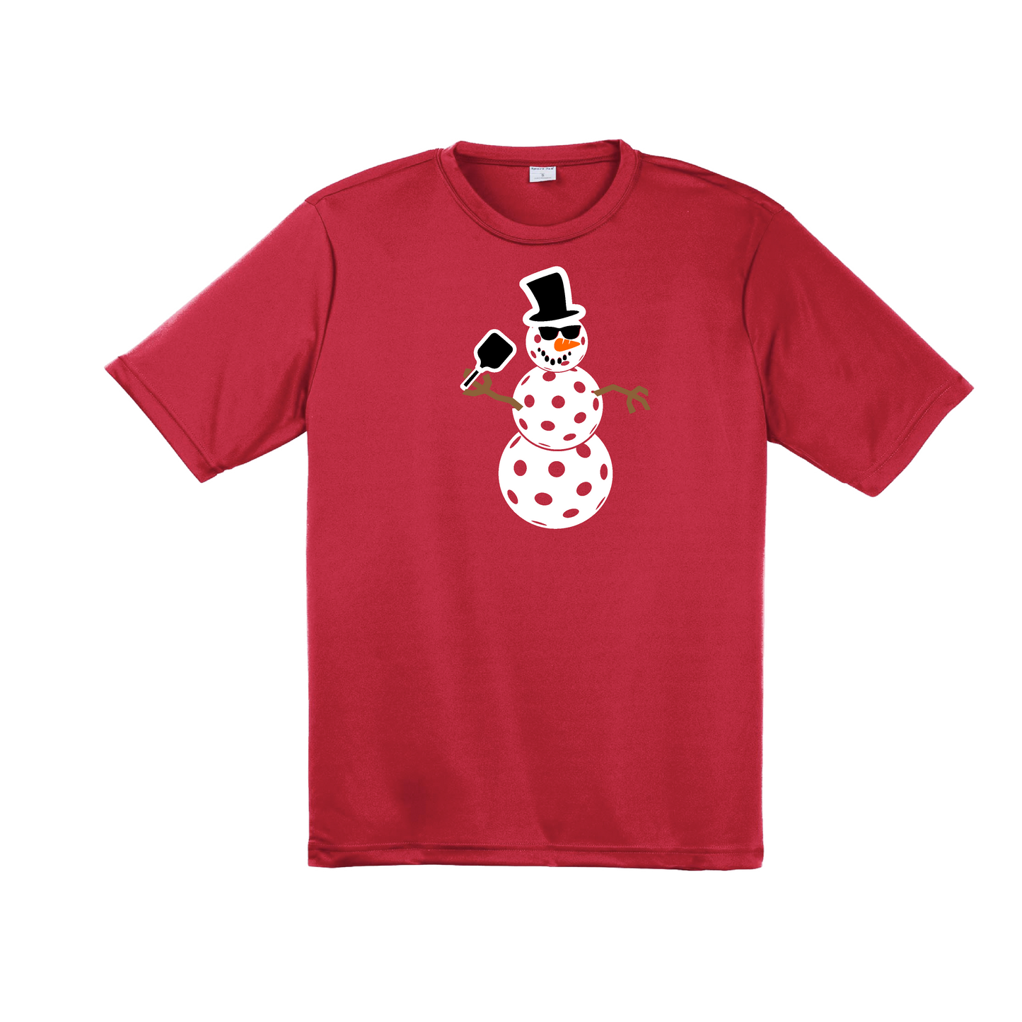 Snowman | Men's Short Sleeve Athletic Shirt | 100% Polyester