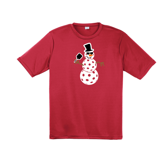 Snowman | Men's Short Sleeve Athletic Shirt | 100% Polyester