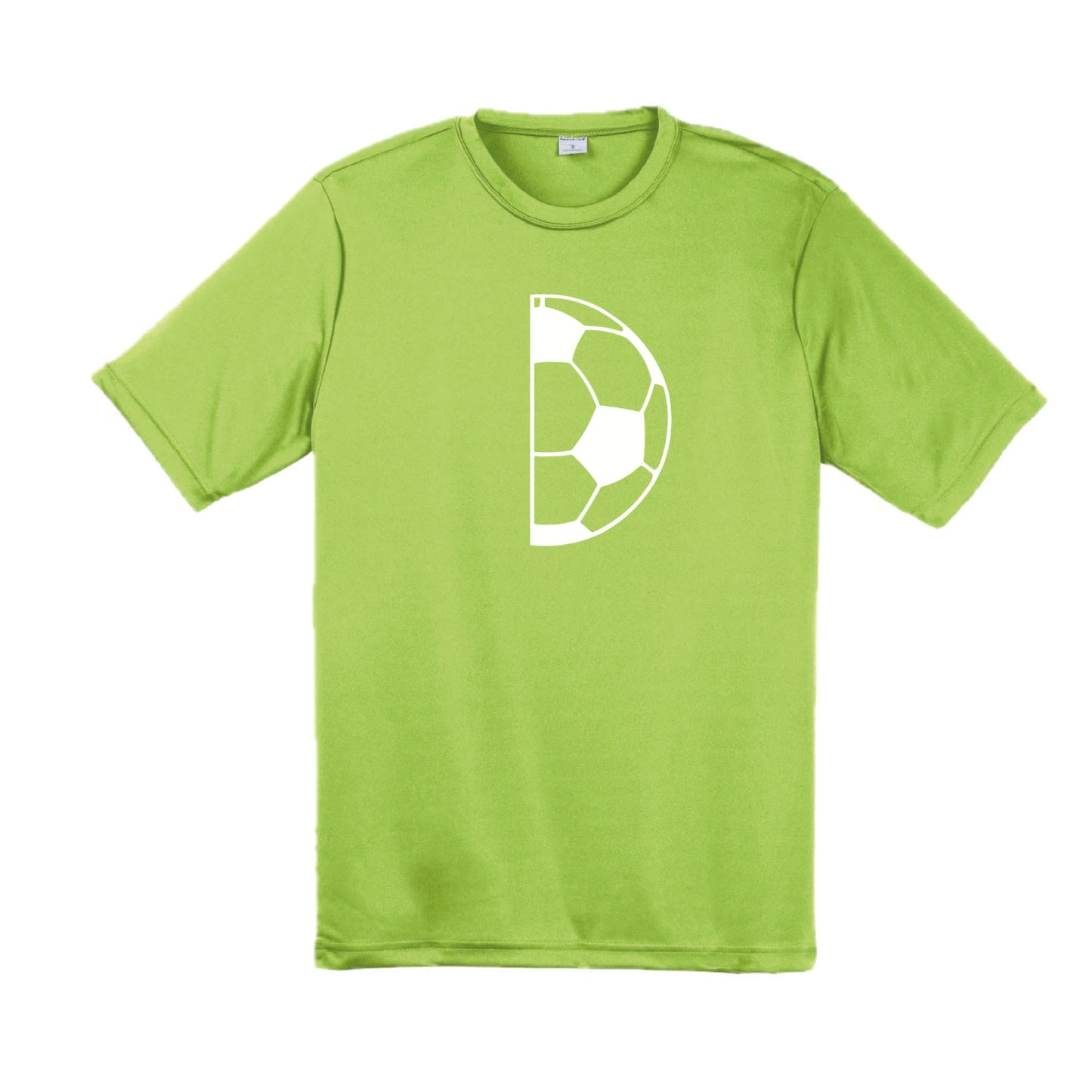 Half Soccer Ball | Men's Short Sleeve Soccer T-Shirt | 100% Polyester