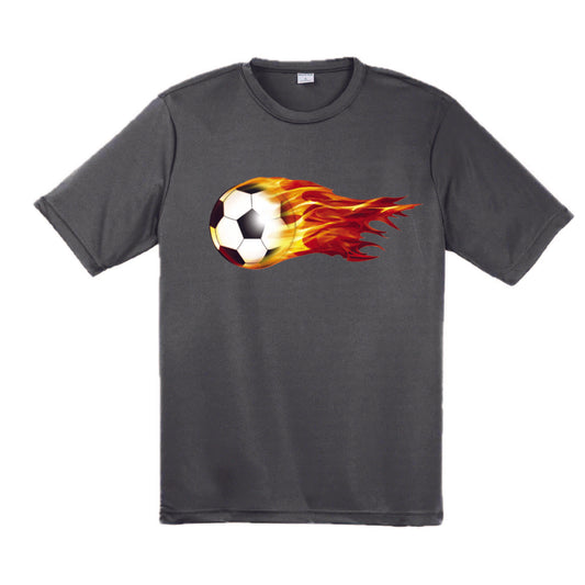 Soccer On Fire | Men's Short Sleeve Soccer T-Shirt | 100% Polyester