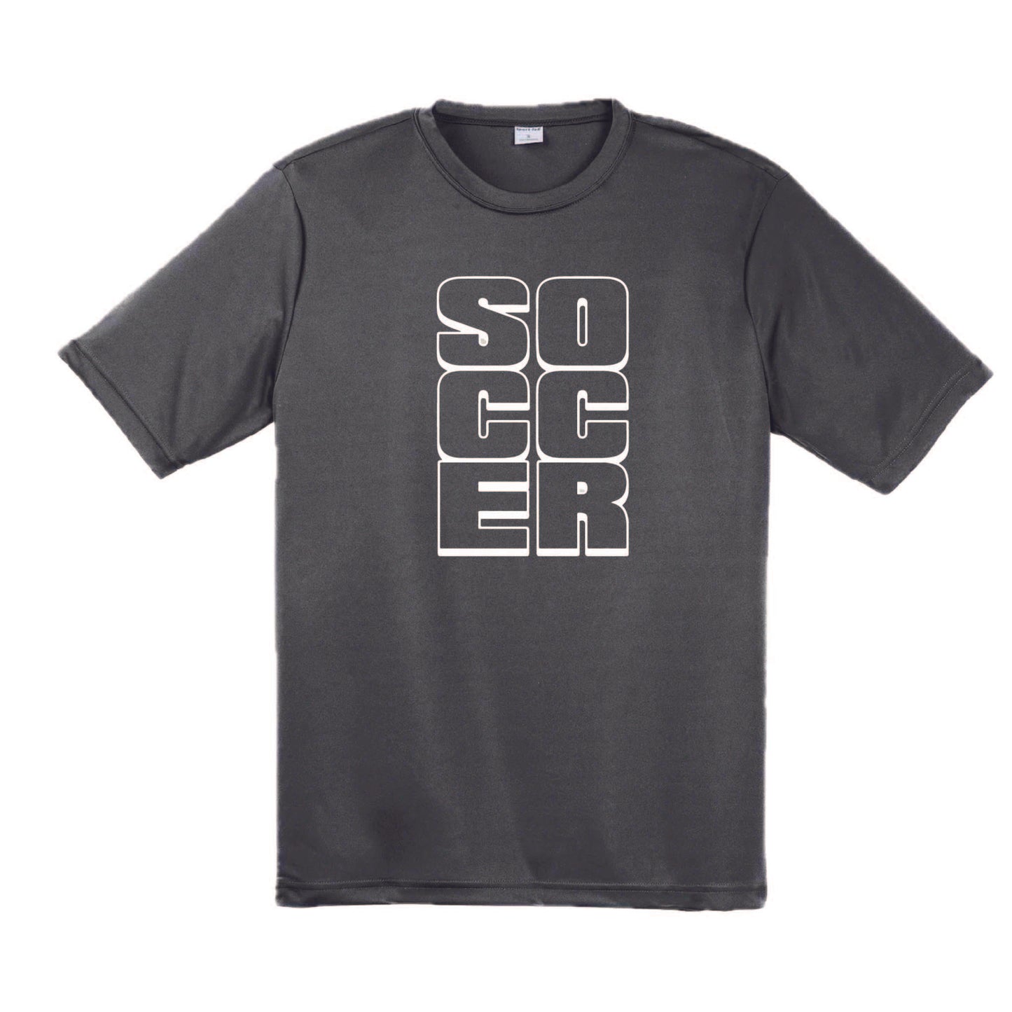Soccer Stacked | Men's Short Sleeve Soccer T-Shirt | 100% Polyester