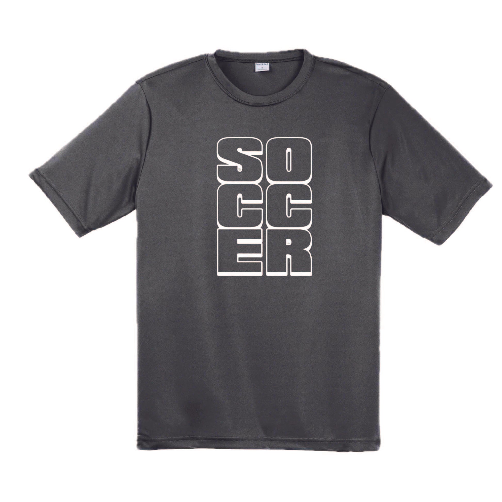 Soccer Stacked | Men's Short Sleeve Soccer T-Shirt | 100% Polyester