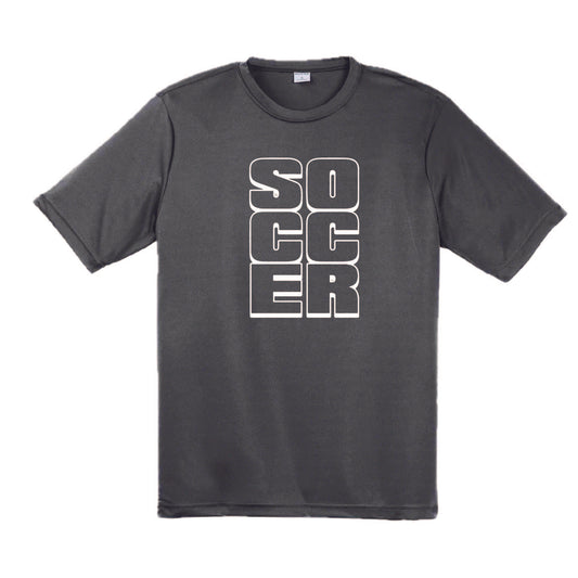 Soccer Stacked | Men's Short Sleeve Soccer T-Shirt | 100% Polyester