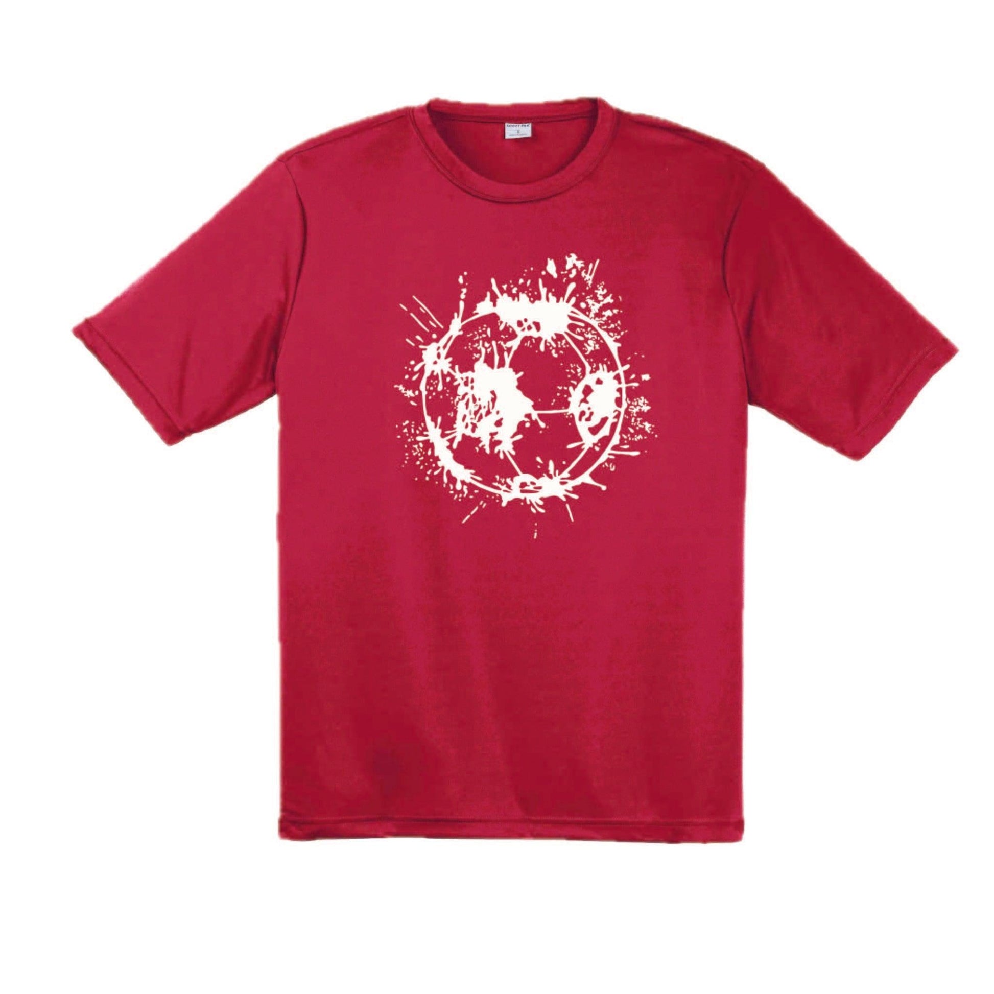 Soccer Splatter | Men's Short Sleeve Soccer T-Shirt | 100% Polyester