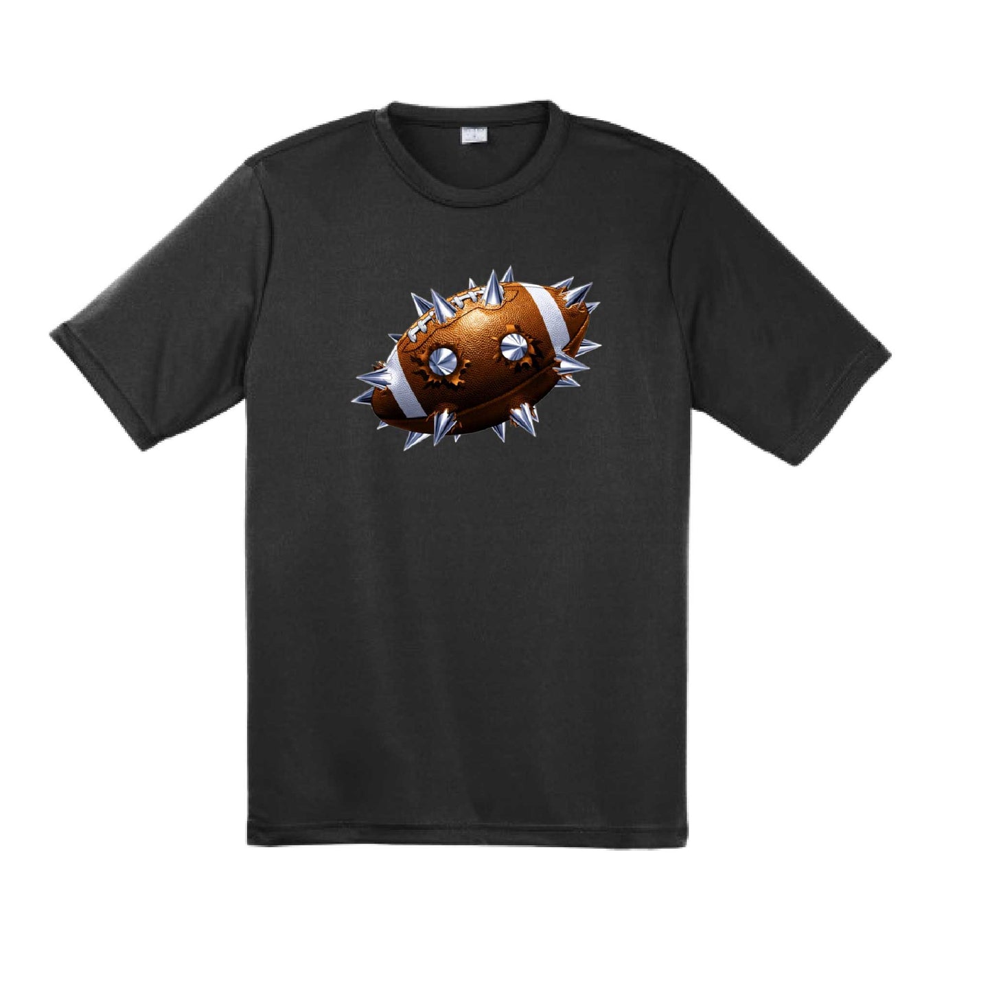 Spiked Football | Men's Short Sleeve Football T-Shirt | 100% Polyester