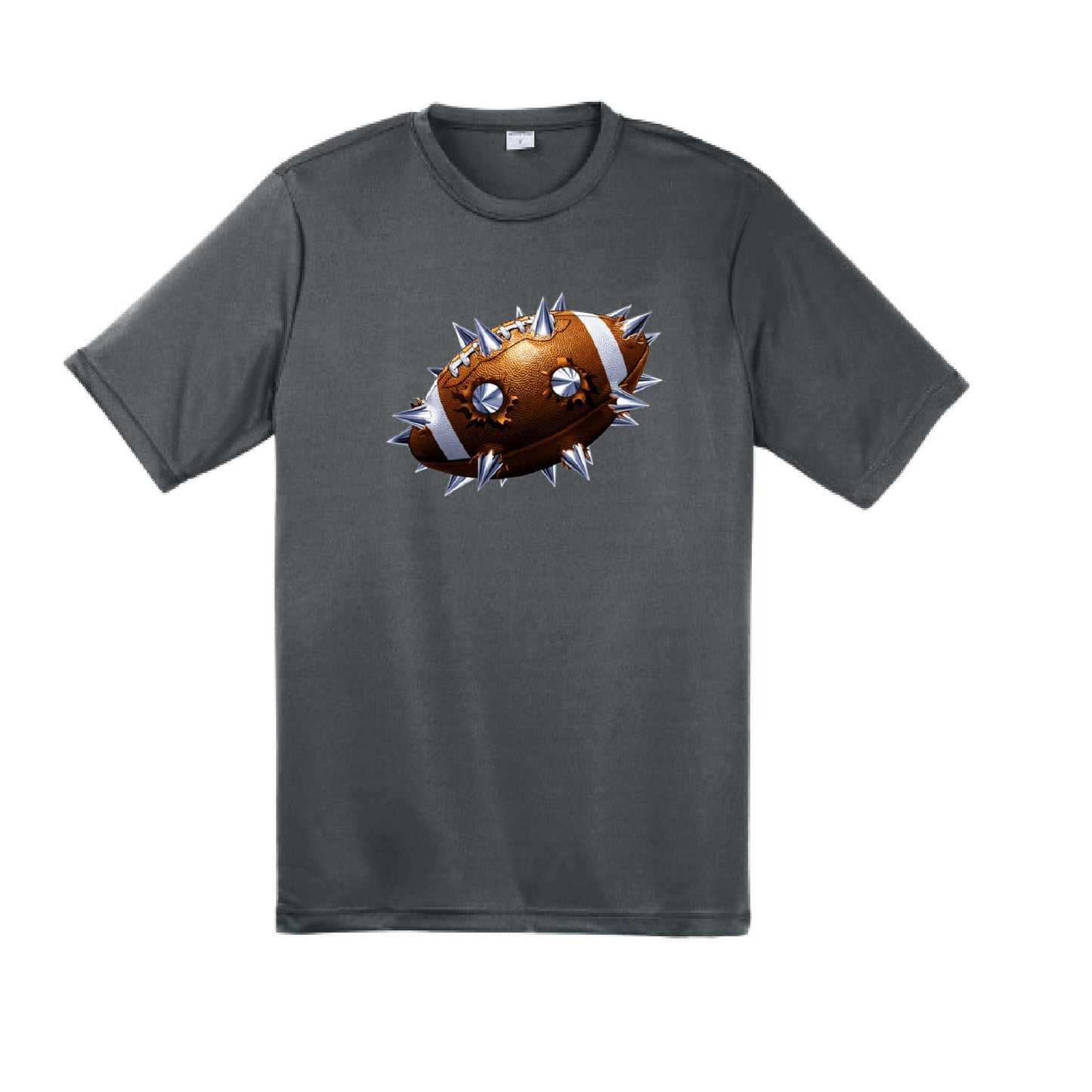 Spiked Football | Men's Short Sleeve Football T-Shirt | 100% Polyester
