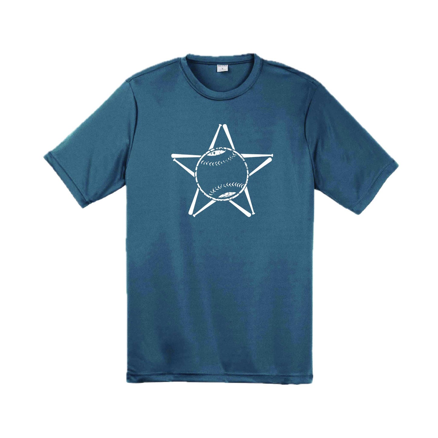 Baseball Star | Men's Short Sleeve Athletic Baseball Performance T-Shirt | 100% Polyester