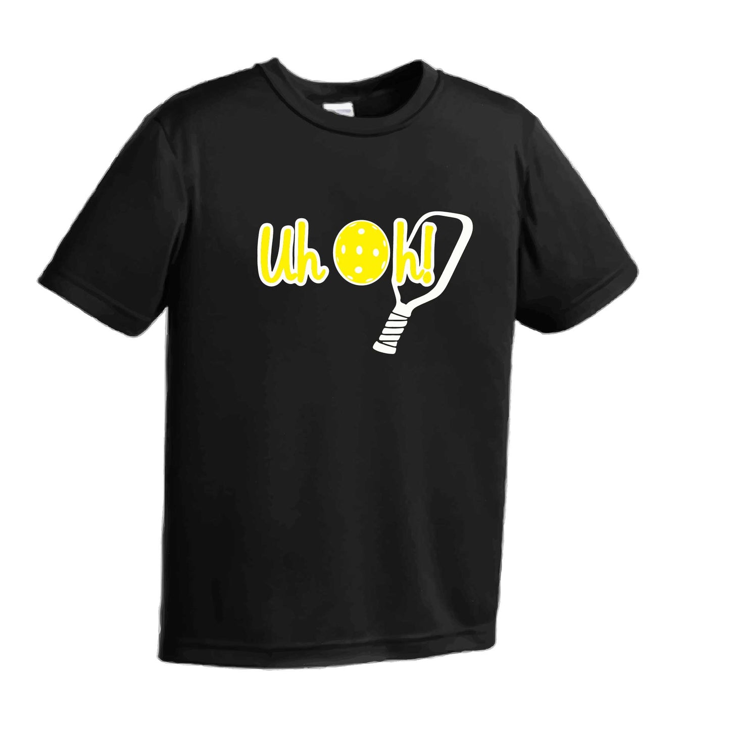 Uh Oh! | Men's Short Sleeve Athletic Pickleball Performance T-Shirt | 100% Polyester