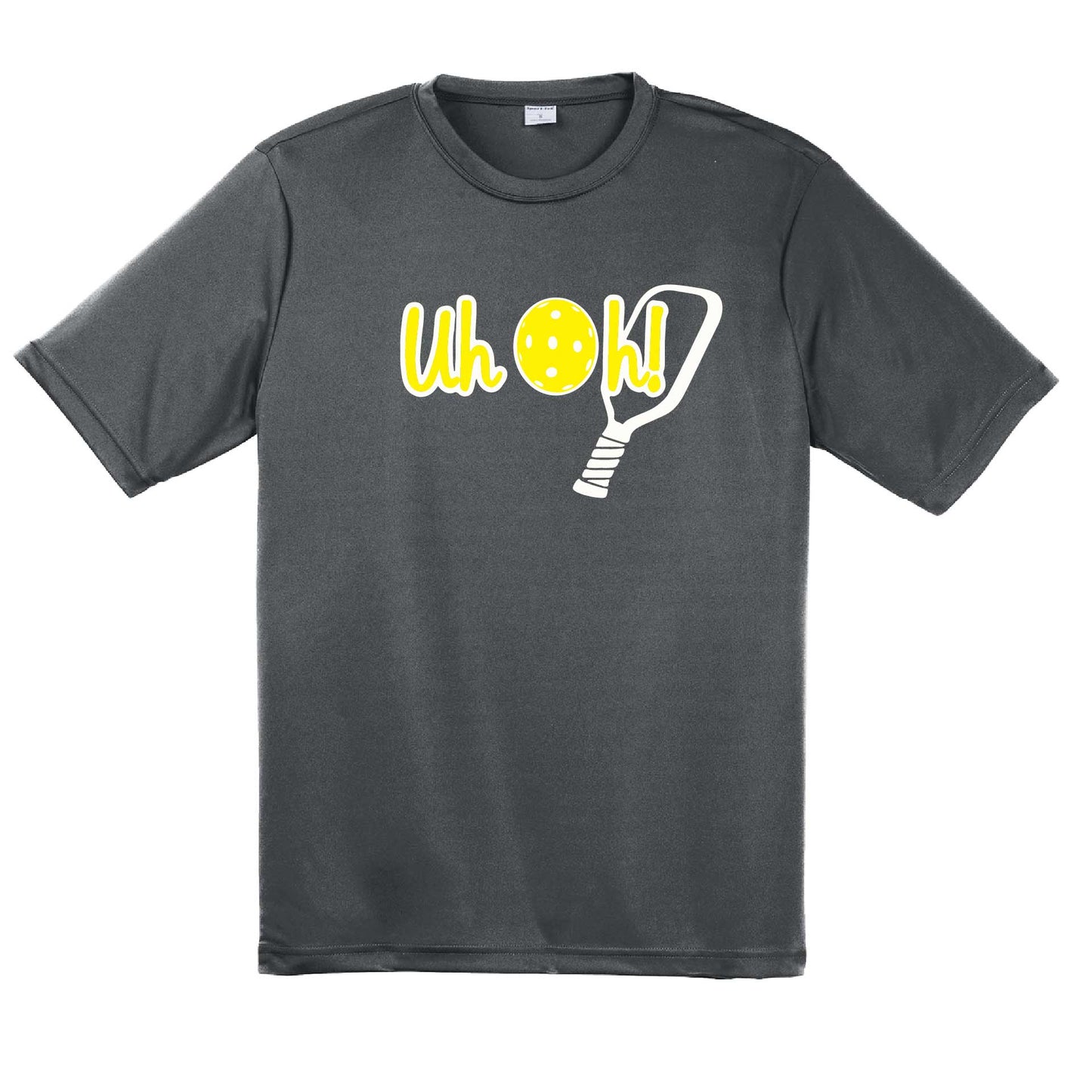 Uh Oh! | Men's Short Sleeve Athletic Pickleball Performance T-Shirt | 100% Polyester
