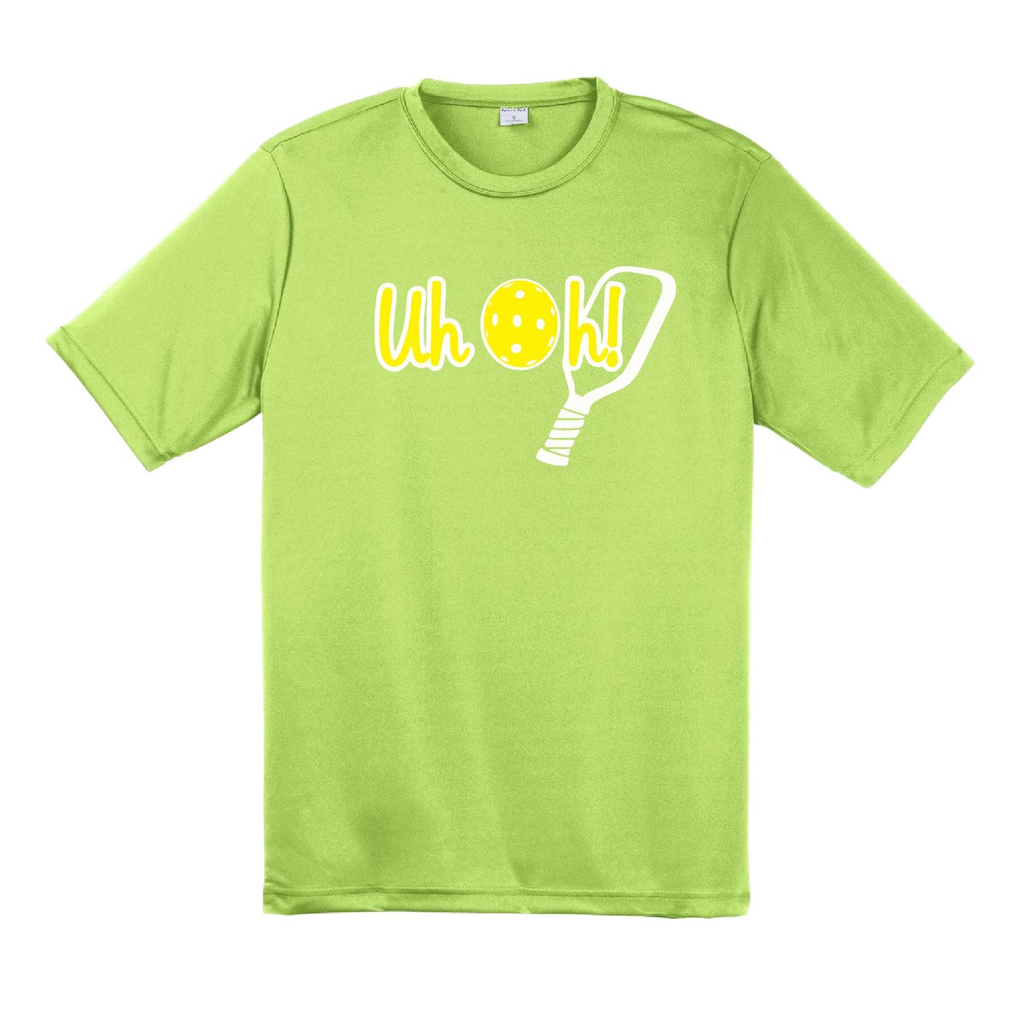 Uh Oh! | Men's Short Sleeve Athletic Pickleball Performance T-Shirt | 100% Polyester