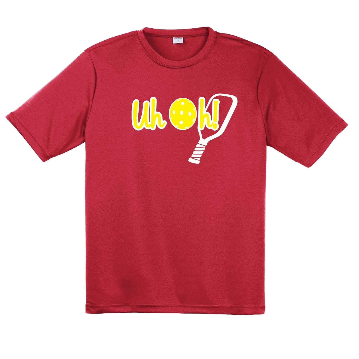 Uh Oh! | Men's Short Sleeve Athletic Pickleball Performance T-Shirt | 100% Polyester