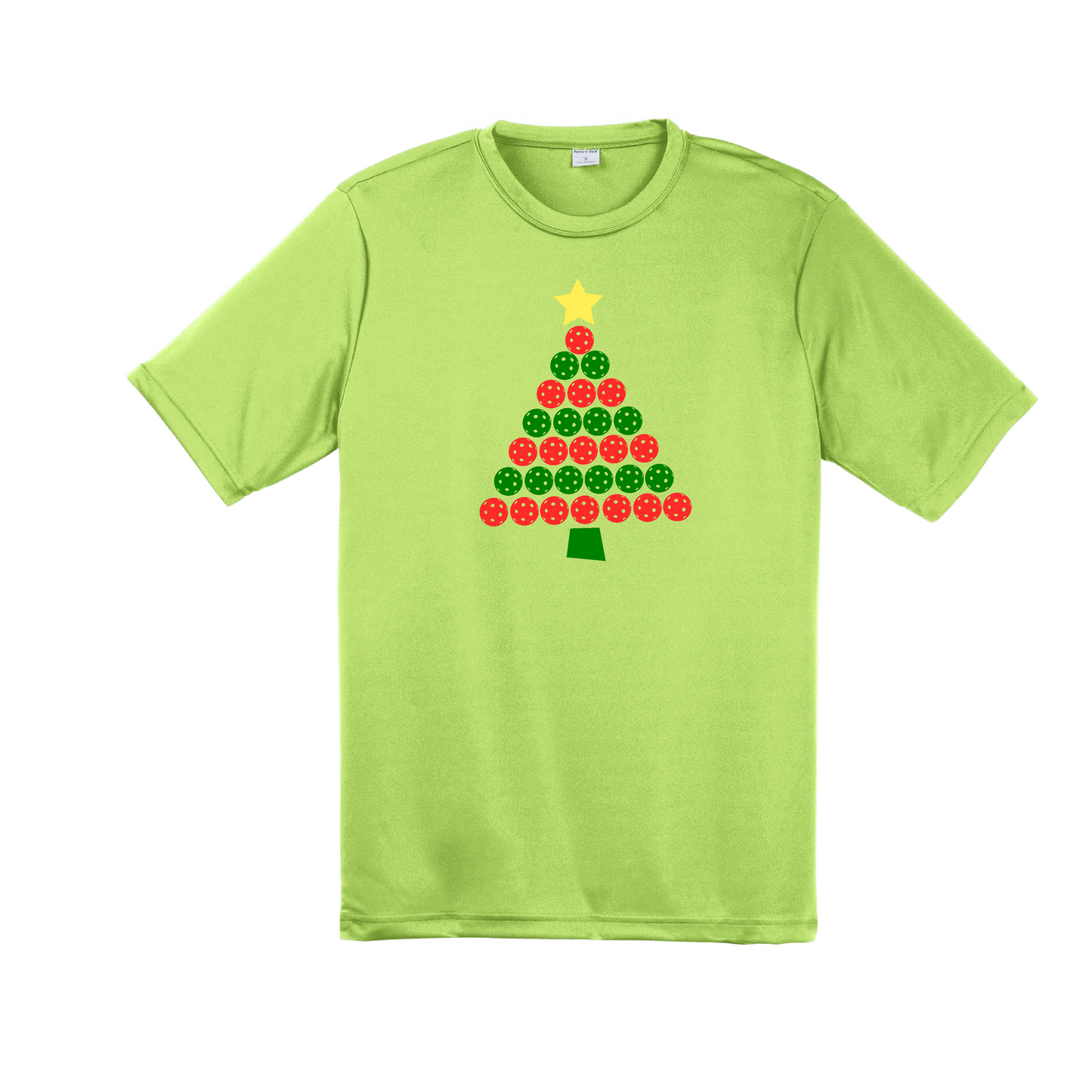 Christmas Tree | Men's Short Sleeve Athletic Shirt | 100% Polyester