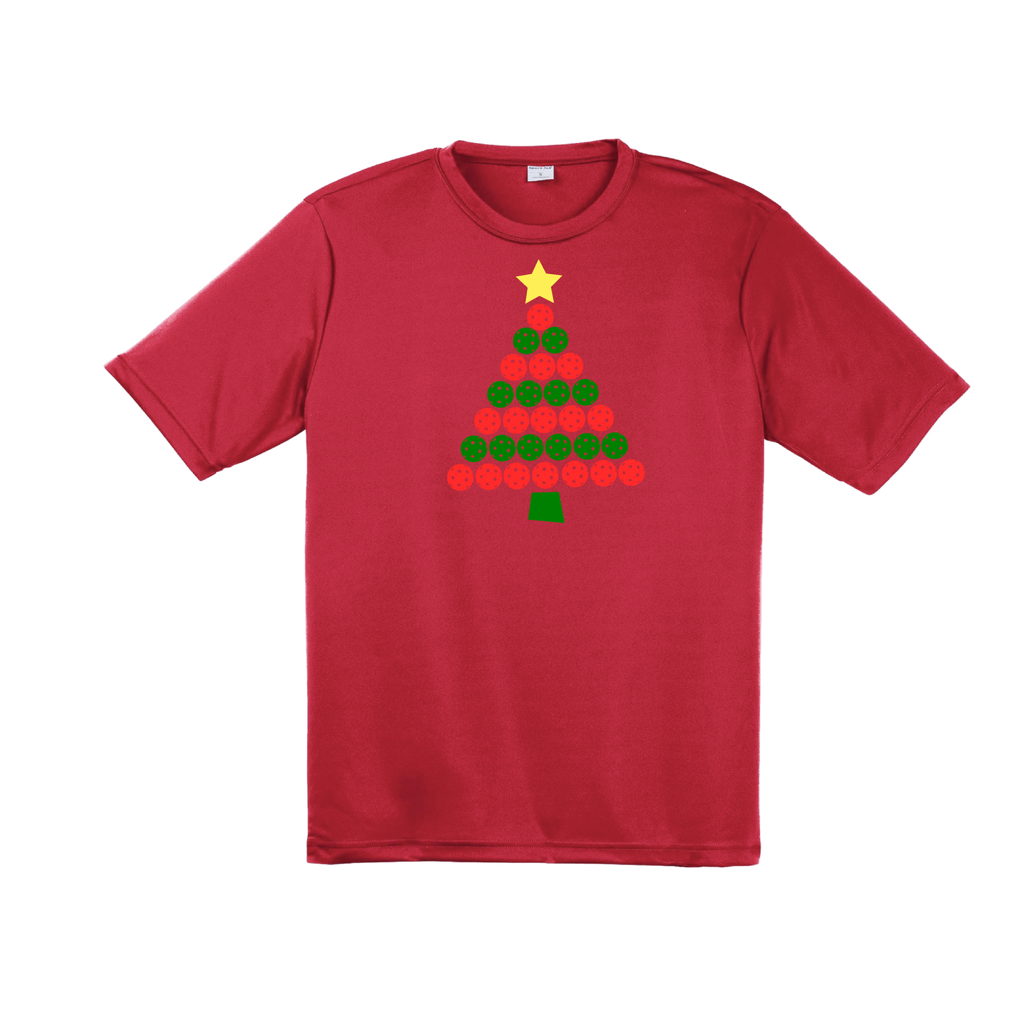 Christmas Tree | Men's Short Sleeve Athletic Shirt | 100% Polyester