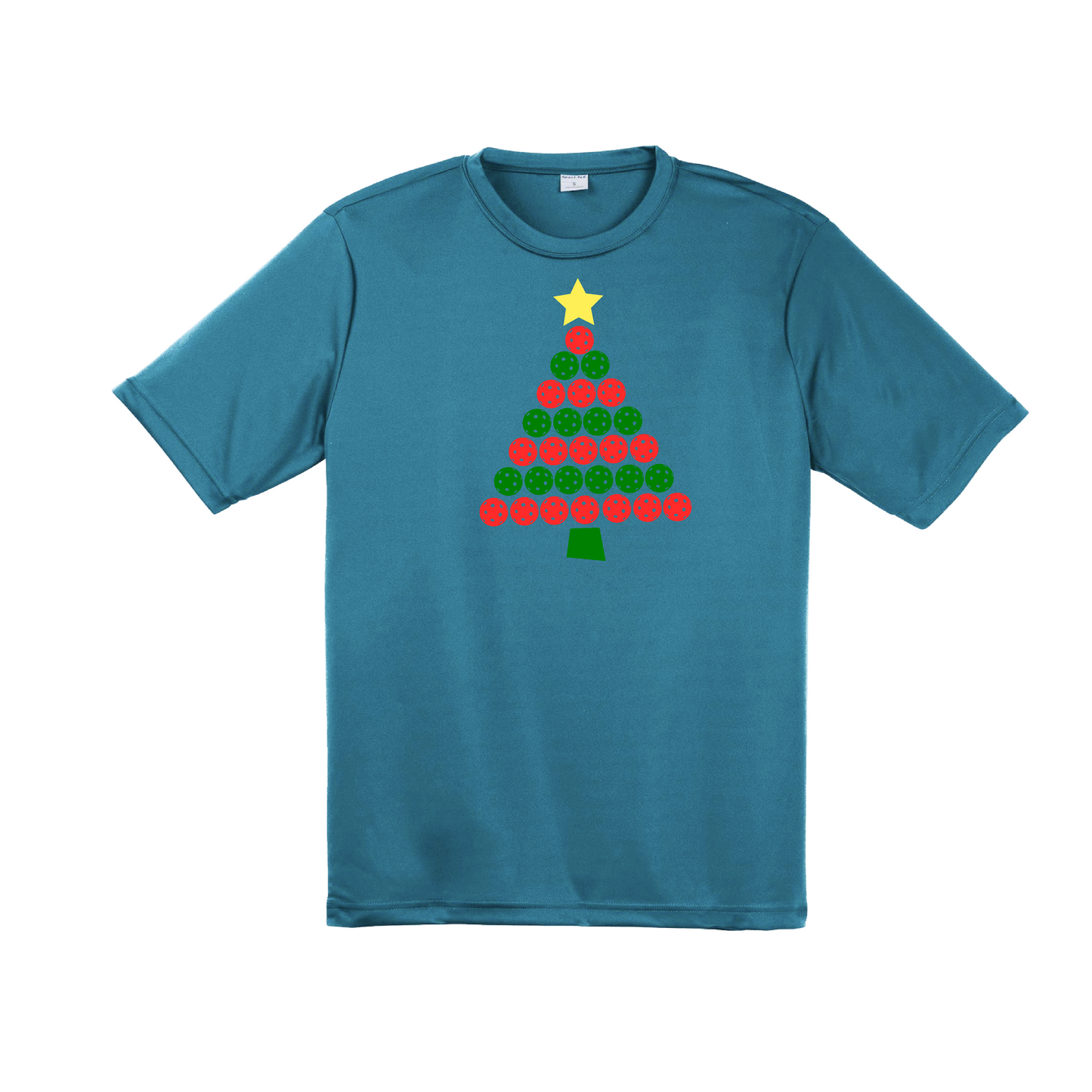 Christmas Tree | Men's Short Sleeve Athletic Shirt | 100% Polyester