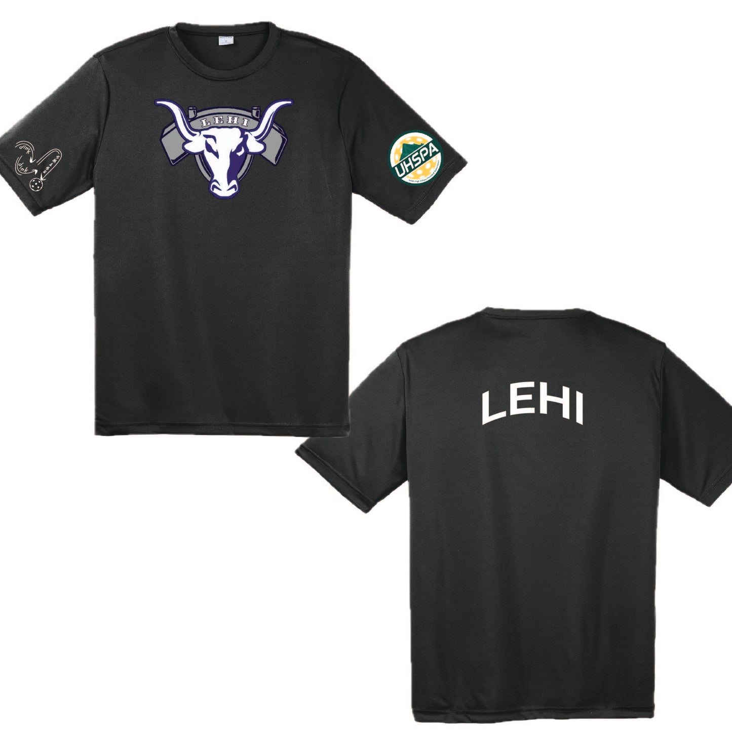 Lehi High USHPA | Men's Short Sleeve Crewneck T-Shirts | 100% Polyester