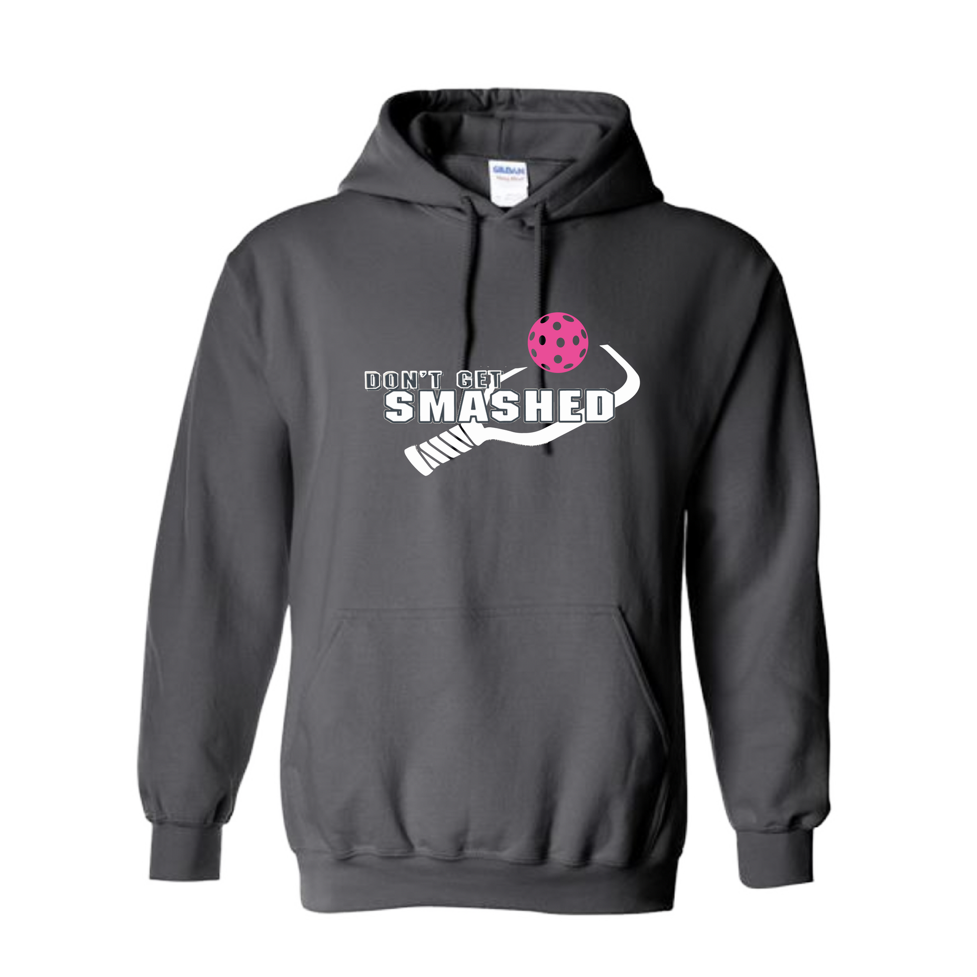 This cozy unisex hoodie will keep you toasty on the Pickleball court - soft, ultra-comfortable, and moisture-wicking with a double-lined hood and front pouch pocket. Get ready to be the star of the game with this eye-catching piece of apparel!