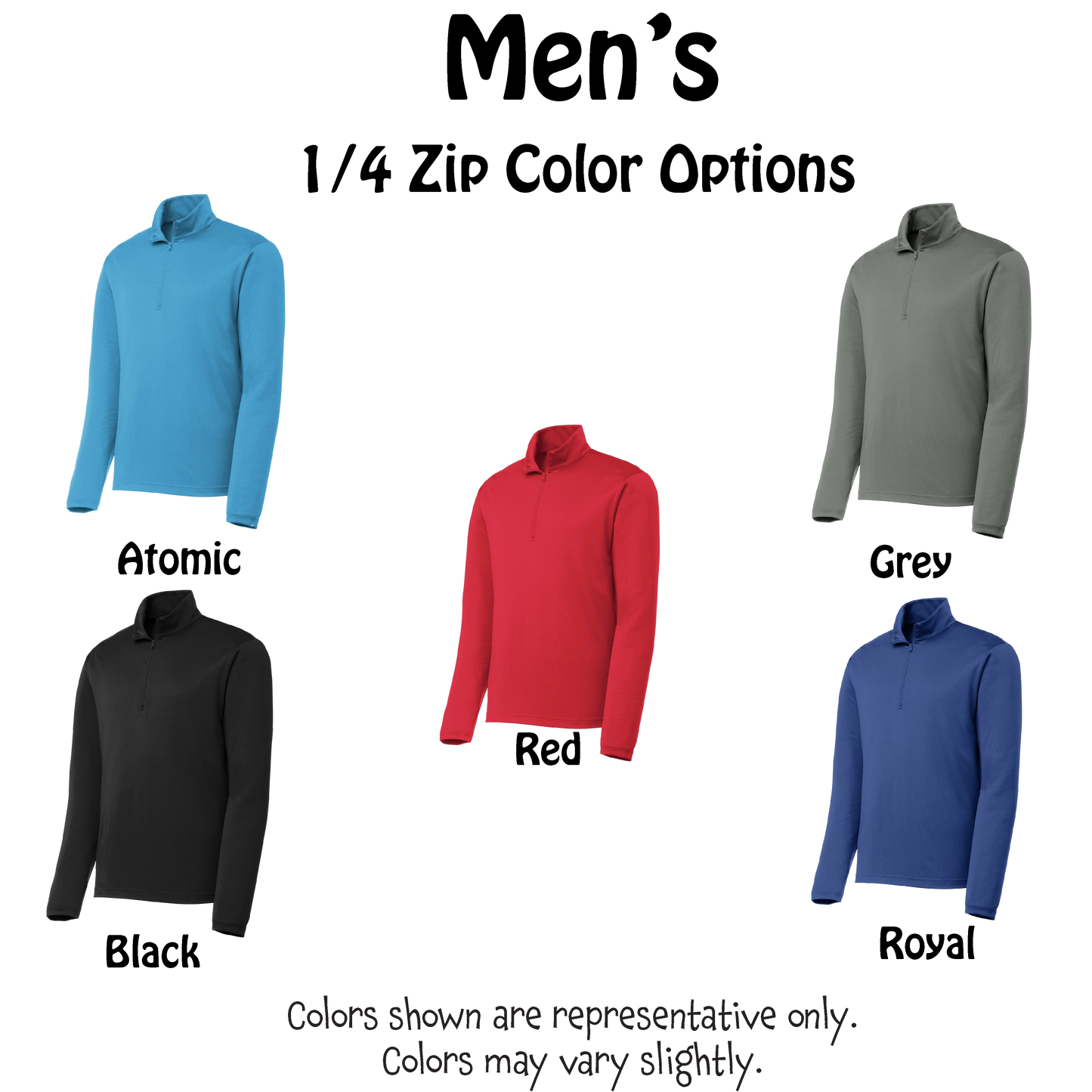 Dink | Men's 1/4 Zip Long Sleeve Pullover Athletic Shirt | 100% Polyester