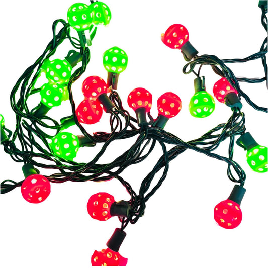 Micro Picklebal Christmas String Lights | Pickleball Christmas Gifts And Decor