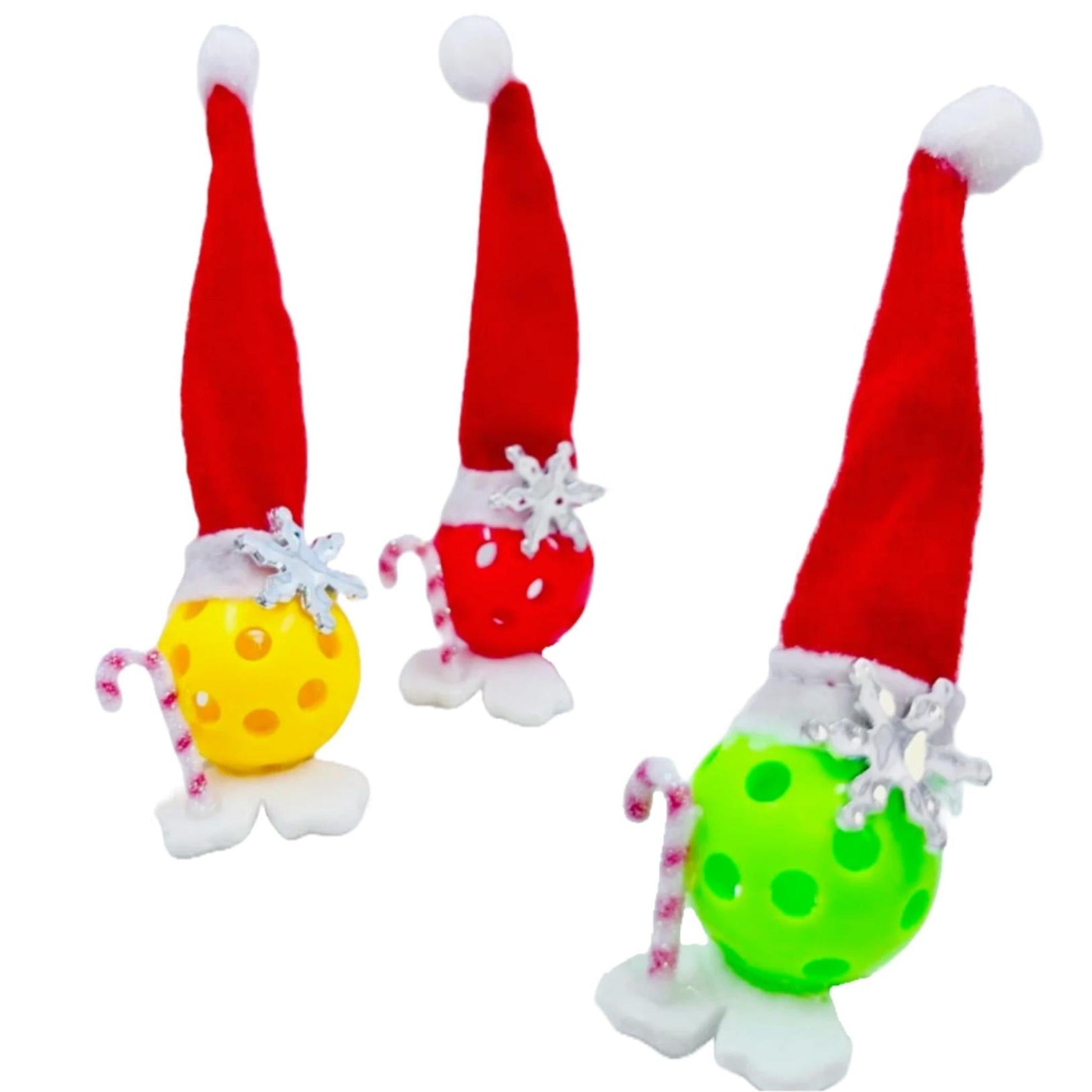 Micro Santa Pickleball Cake And Cupcake Toppers | Pickleball Christmas Gifts And Decor