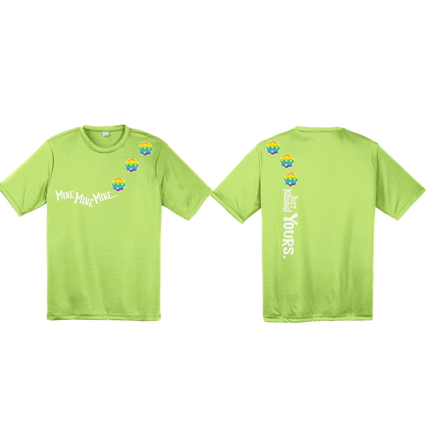 Mine JK Yours (10 Custom Pickleball Colors) | Men's Short Sleeve Athletic Performance T-Shirt | 100% Polyester