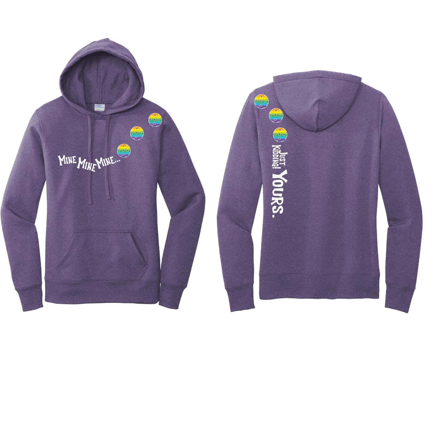 Mine JK Yours (10 Custom Pickleball Colors) | Women’s Fitted Hoodie Pickleball Sweatshirt | 50% Cotton 50% Poly Fleece
