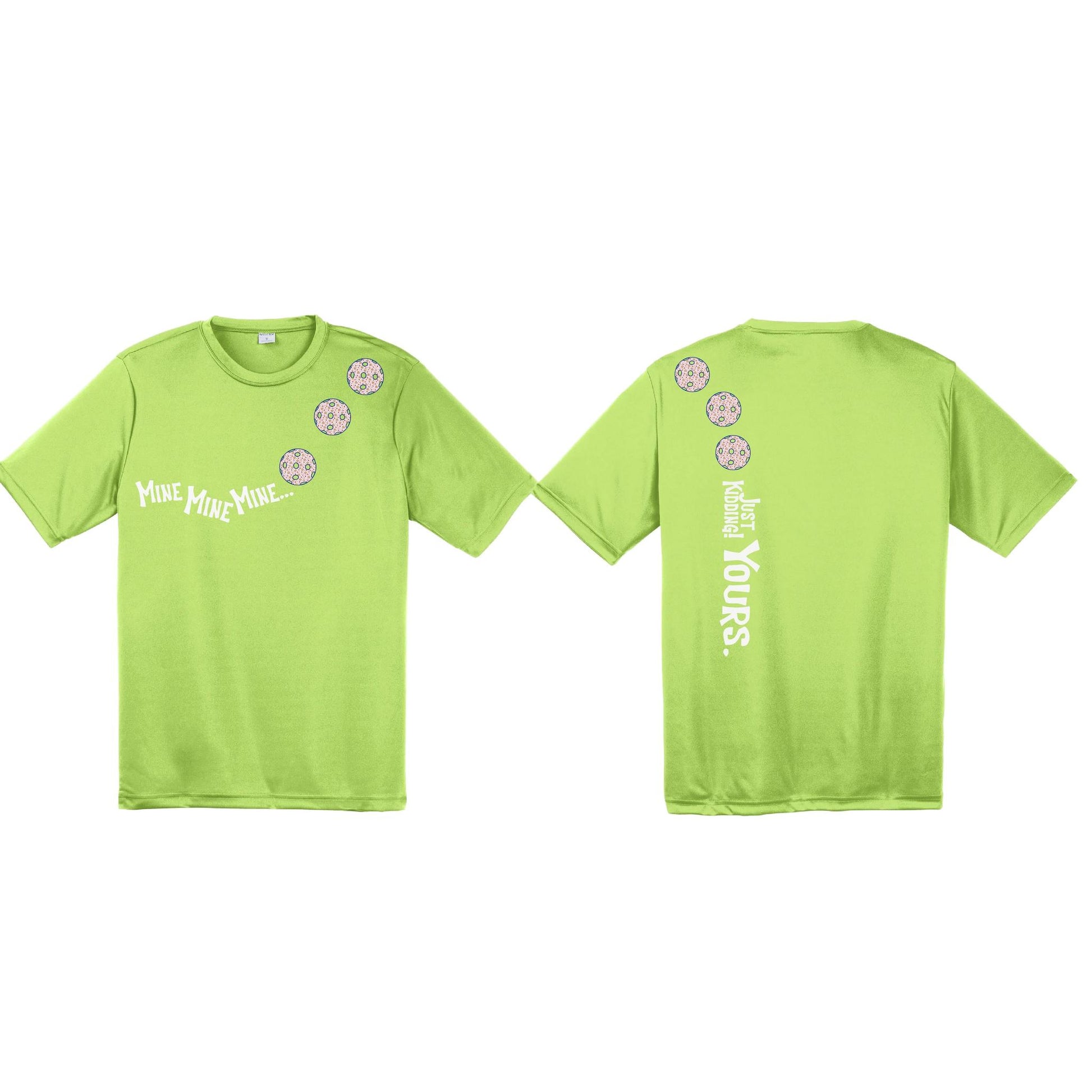 Mine JK Yours (Pickleballs With Stars) | Men's Short Sleeve Athletic Performance T-Shirt | 100% Polyester
