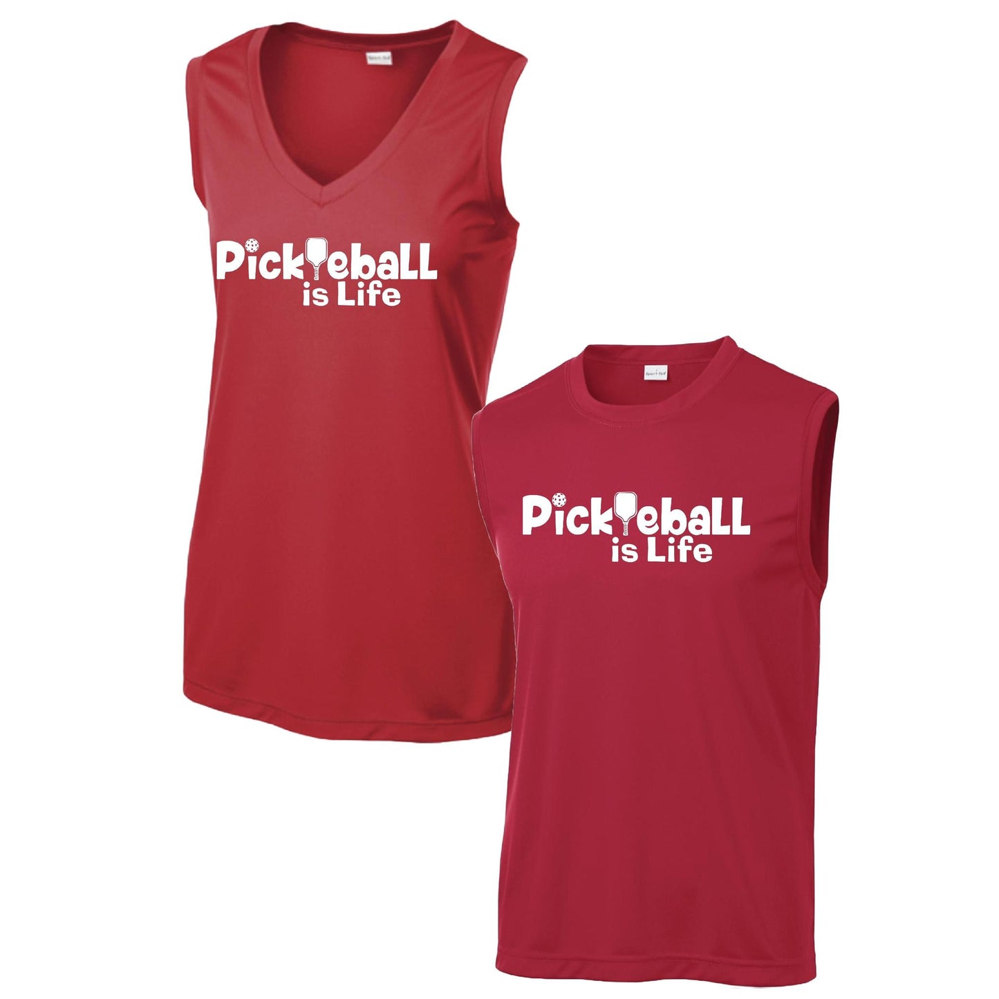 Mixed Partner Pickleball Is Life Matching Performance T-Shirts | Save 15%