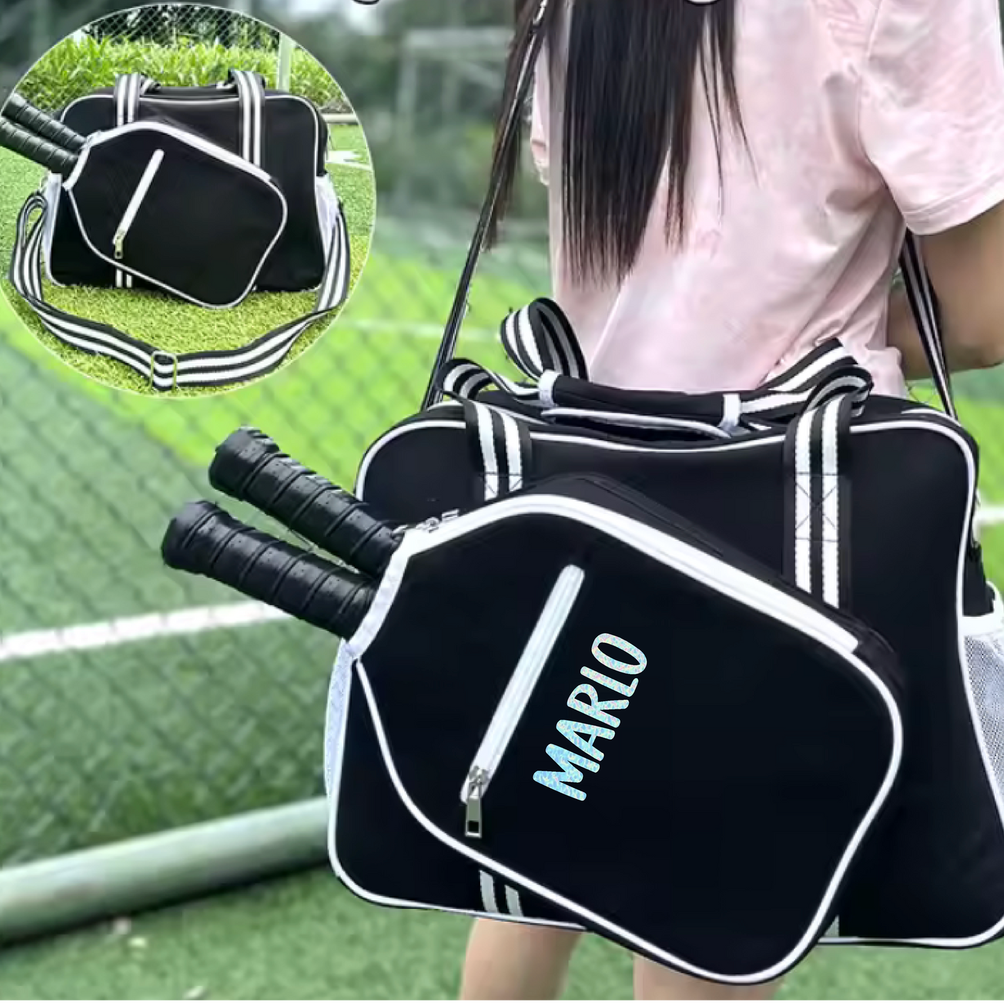 Nightshade Pickleball Bag | Personalized Pickleball and Paddle Sports Bag | Large Size Court Tote Bag