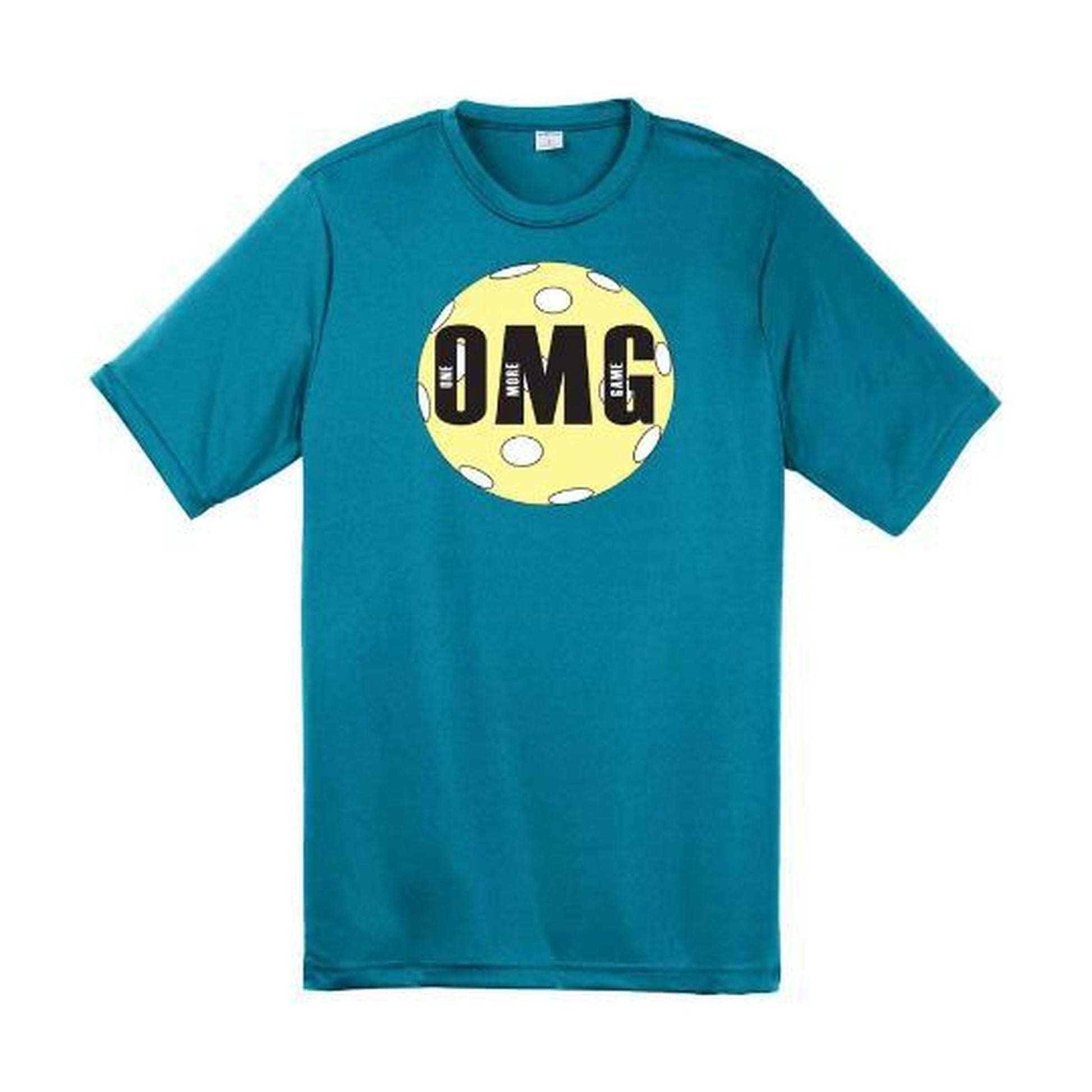 OMG (One More Game) | Clearance Men’s Short Sleeve Pickleball Performance T-Shirt | 100% Polyester