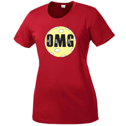 OMG (One More Game) | Clearance Women’s Short Sleeve Crewneck Pickleball Performance T-Shirts | 100% Polyester
