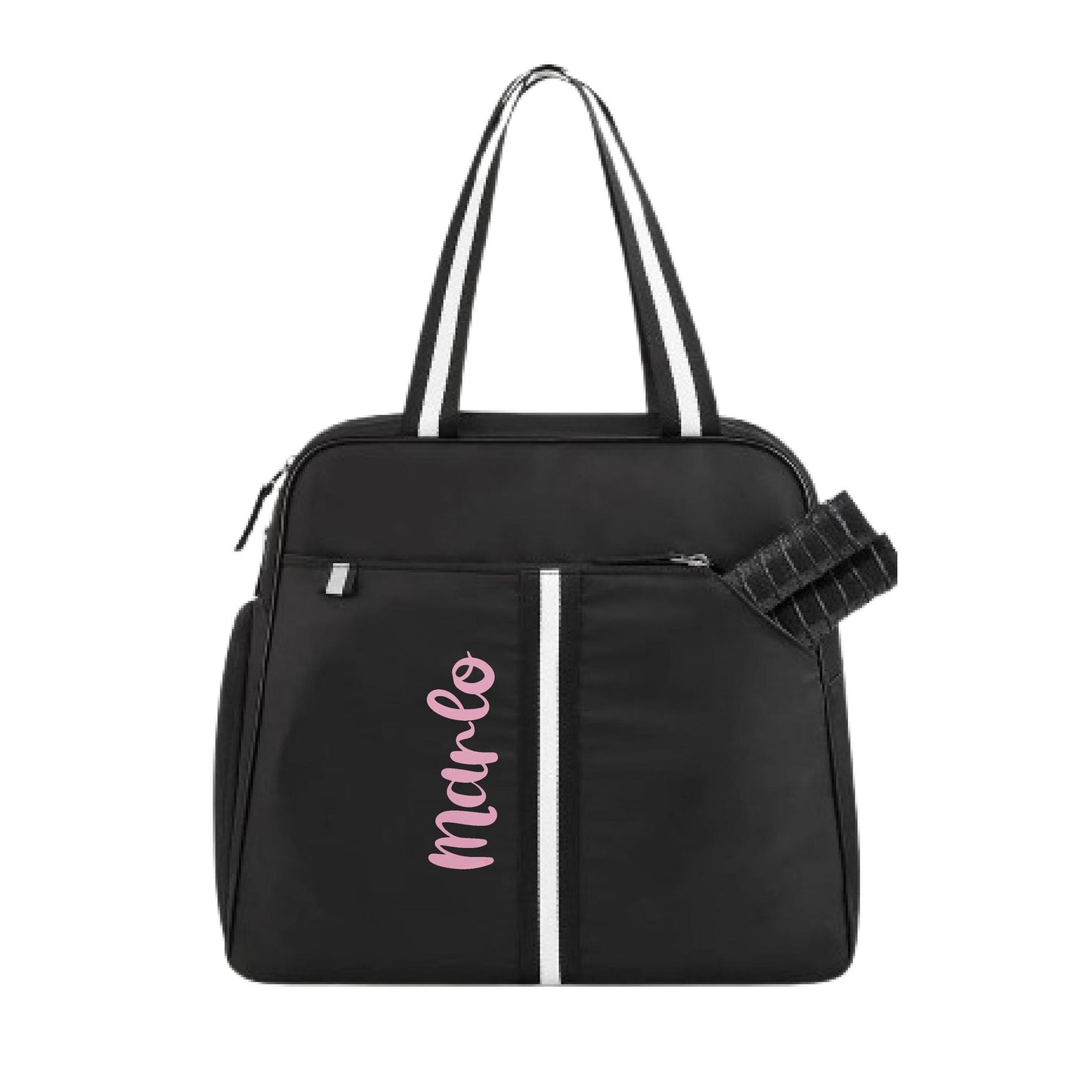 "Oxford" Black Pickleball Bag (Free Personalization) | Pickleball Sports Bag | Medium Size Court Bag